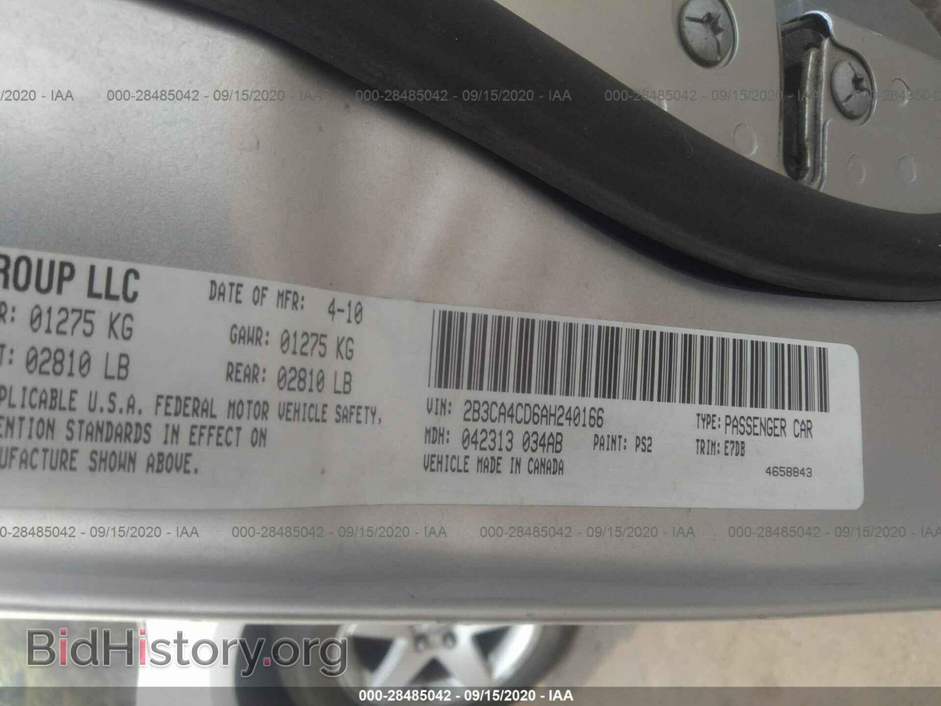 2010 DODGE CHARGER - VIN: 2B3CA4CD6AH240166 - Фото 9