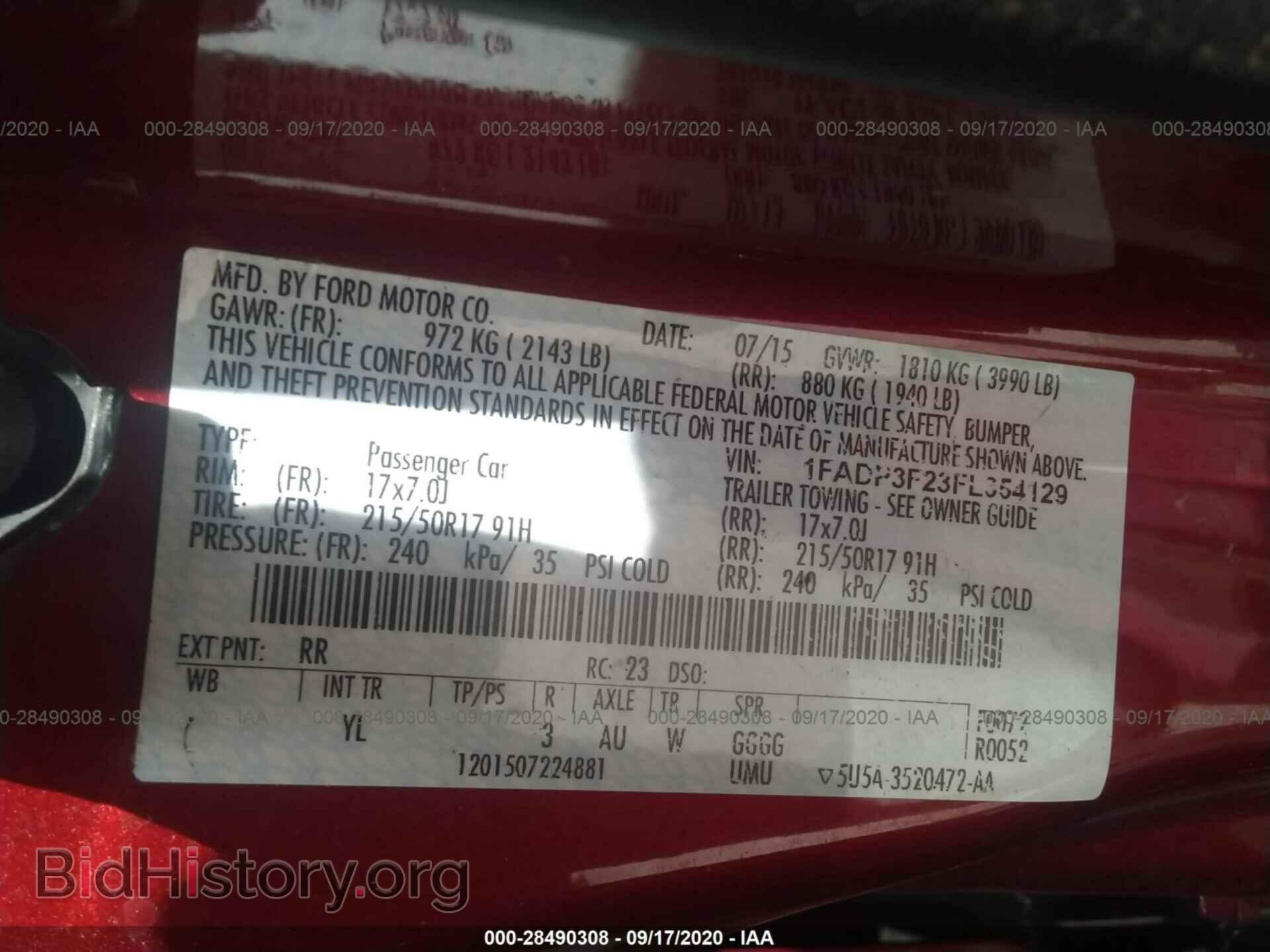 2015 FORD FOCUS - VIN: 1FADP3F23FL354129 - Photo 9