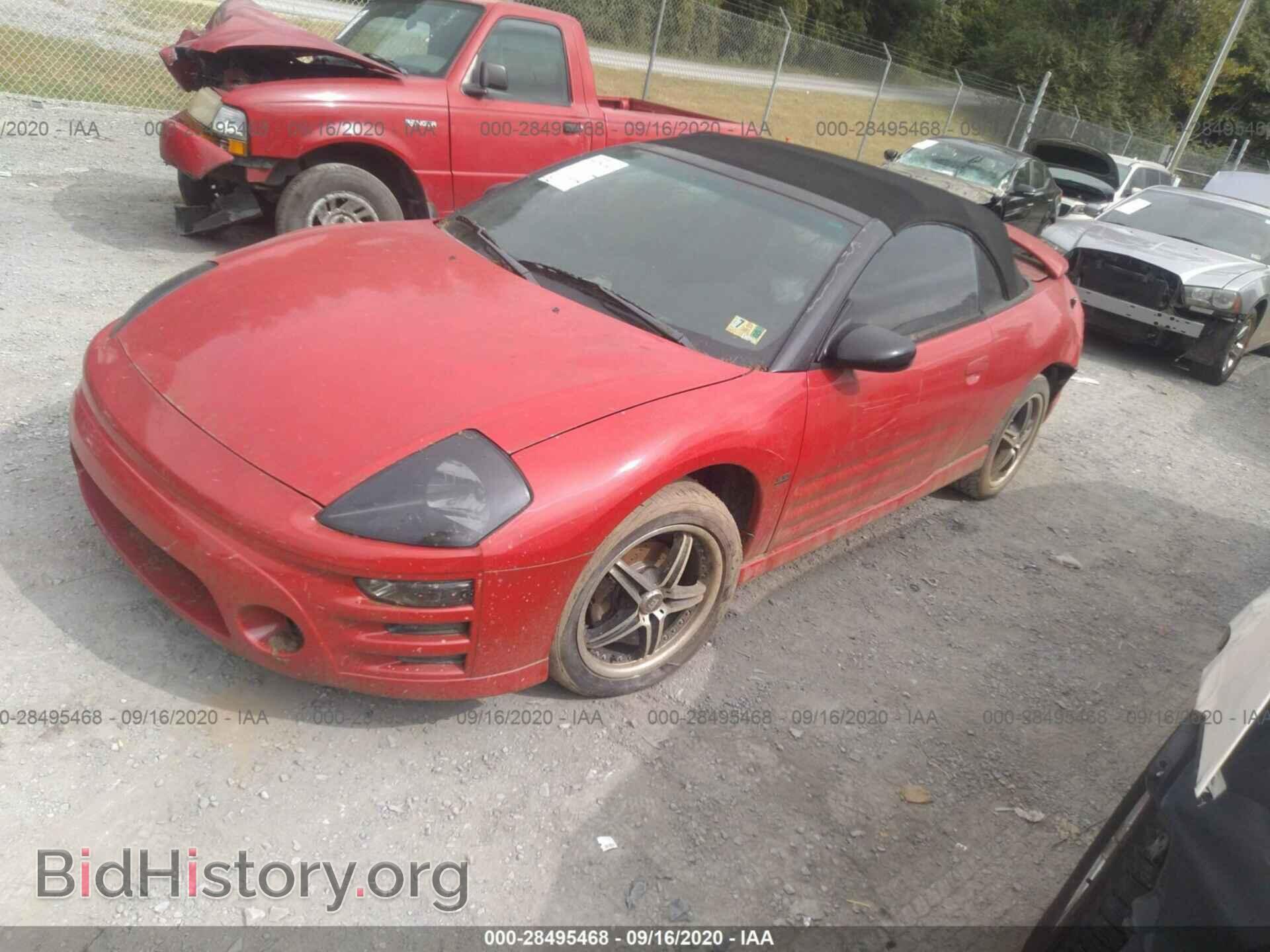 2002 MITSUBISHI ECLIPSE - VIN: 4A3AE85H42E107543 - Фото 2