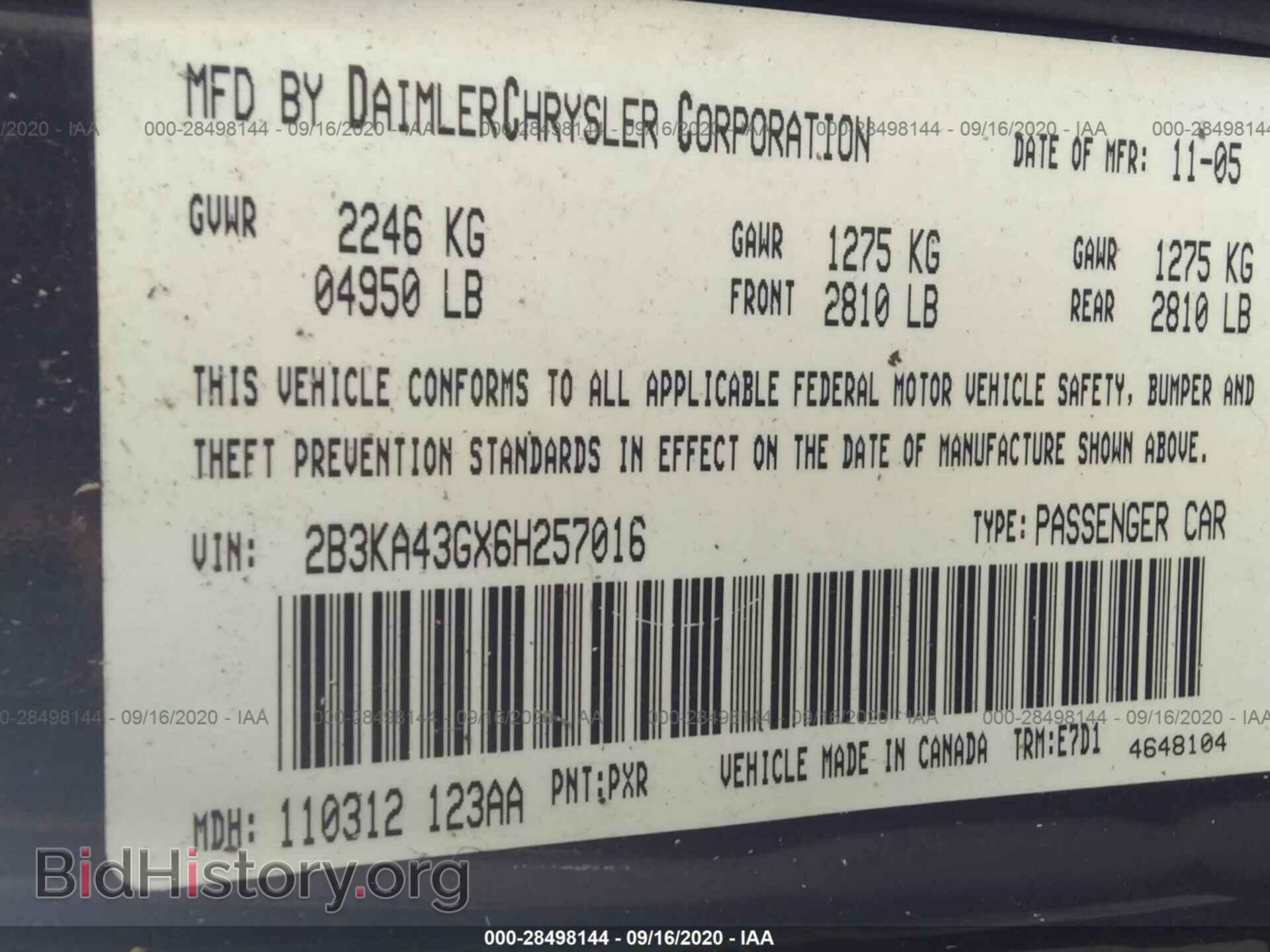 2006 DODGE CHARGER - VIN: 2B3KA43GX6H257016 - Photo 9