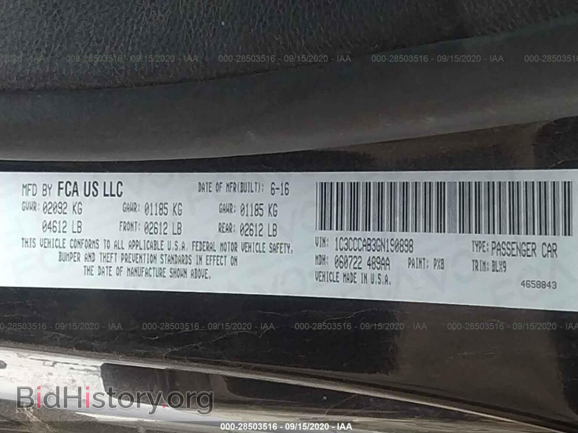 2016 CHRYSLER 200 - VIN: 1C3CCCAB3GN190898 - Photo 9