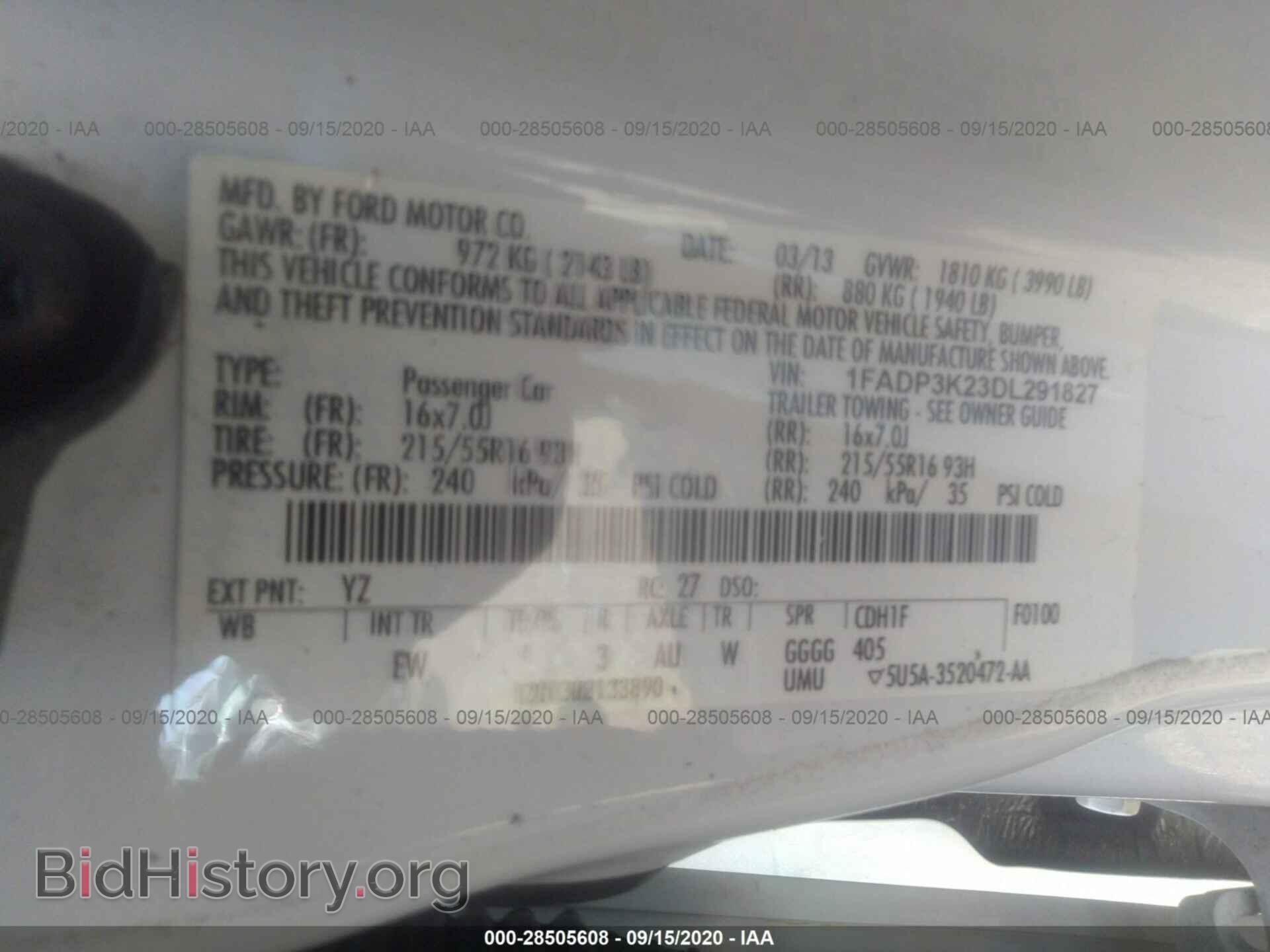 2013 FORD FOCUS - VIN: 1FADP3K23DL291827 - Photo 9