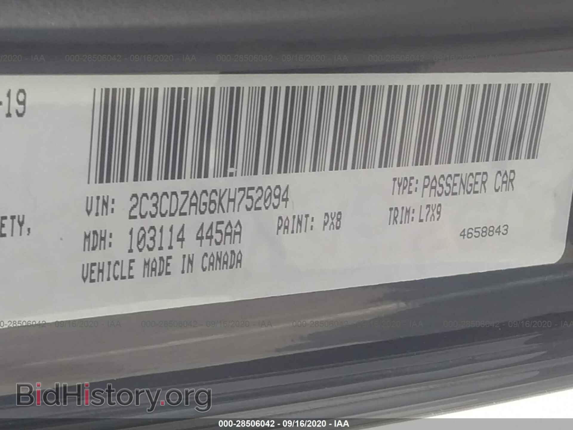 2019 DODGE CHALLENGER - VIN: 2C3CDZAG6KH752094 - Photo 9