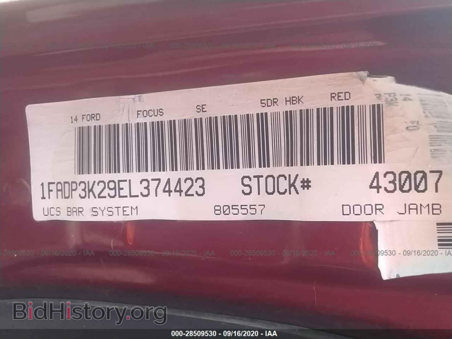 2014 FORD FOCUS - VIN: 1FADP3K29EL374423 - Photo 9