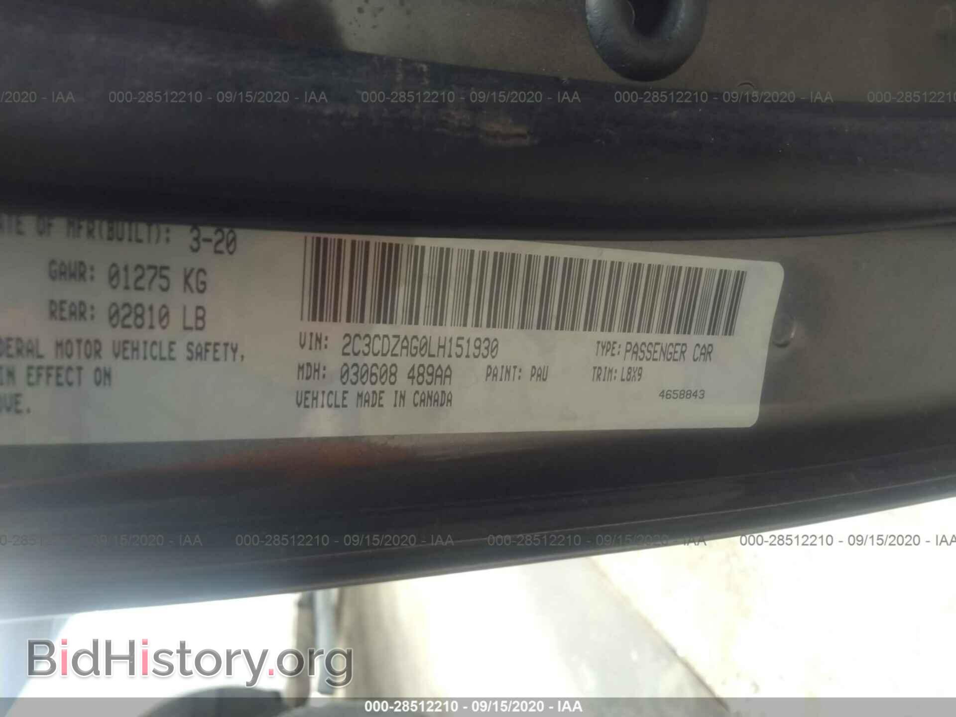 2020 DODGE CHALLENGER - VIN: 2C3CDZAG0LH151930 - Фото 9