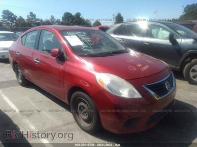 2013 Nissan VERSA SV, красный — VIN 3N1CN7AP0DL875352, IAAI
