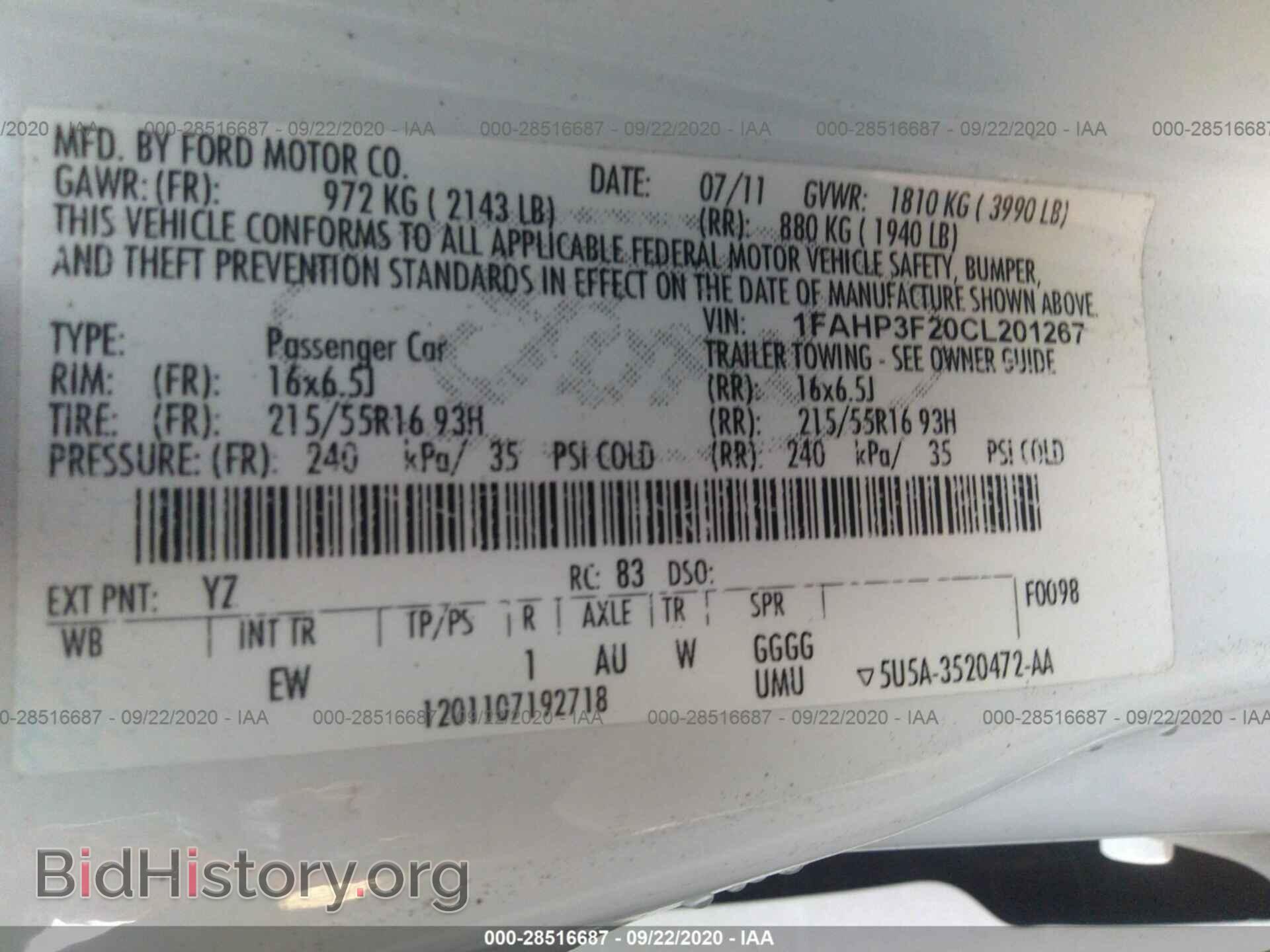 2012 FORD FOCUS - VIN: 1FAHP3F20CL201267 - Photo 9