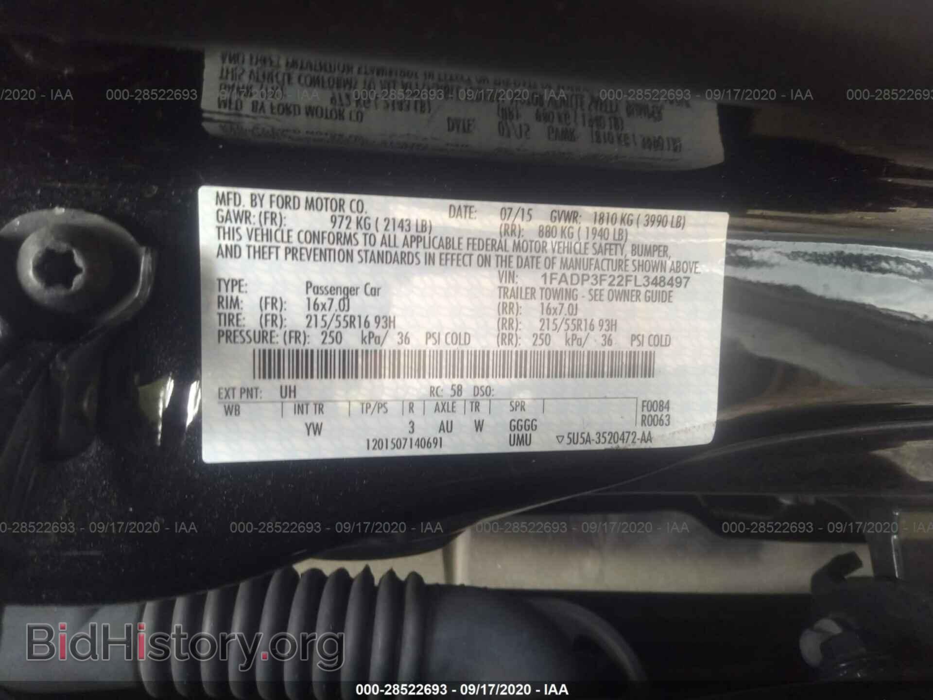 2015 FORD FOCUS - VIN: 1FADP3F22FL348497 - Photo 9
