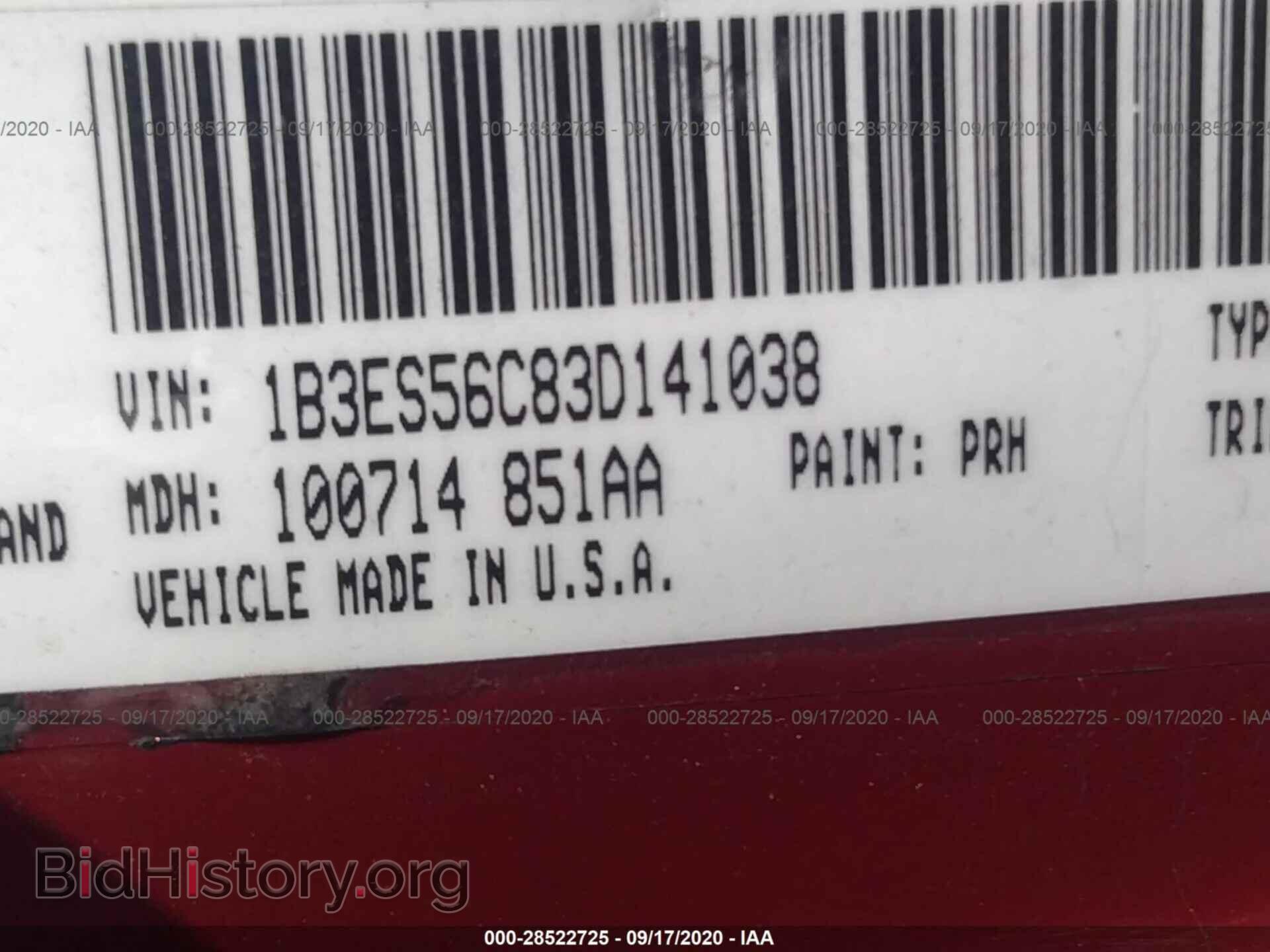 2003 DODGE NEON - VIN: 1B3ES56C83D141038 - Фото 9