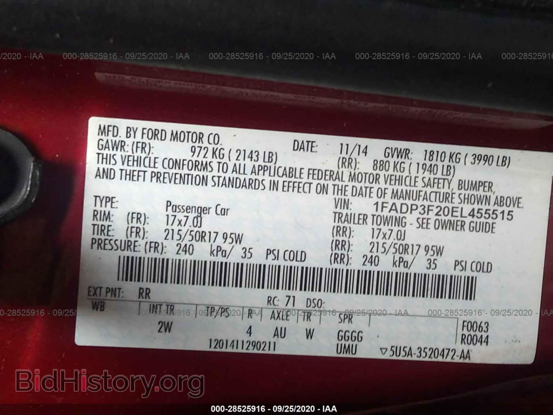 2014 FORD FOCUS - VIN: 1FADP3F20EL455515 - Photo 9