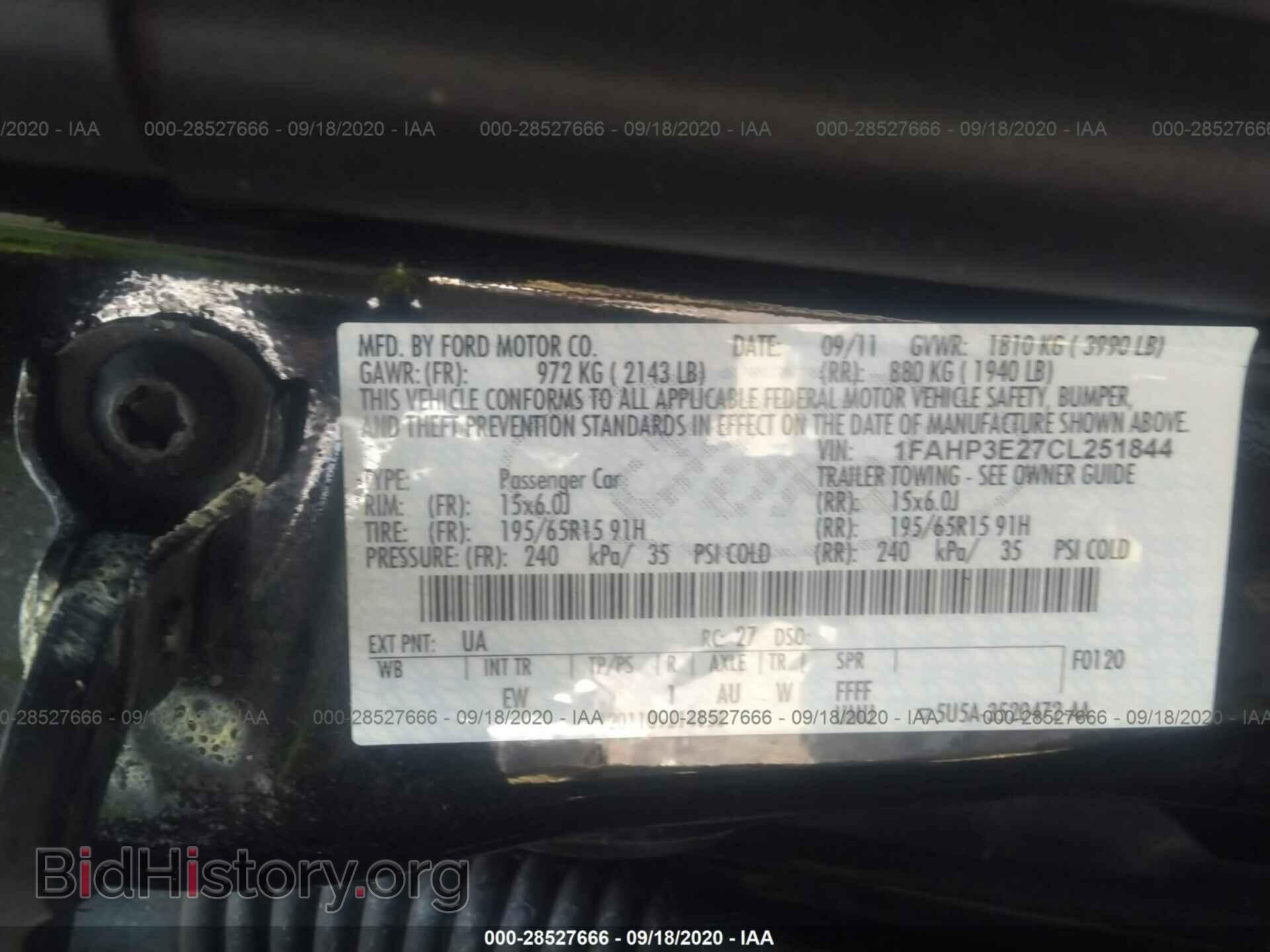 2012 FORD FOCUS - VIN: 1FAHP3E27CL251844 - Photo 9