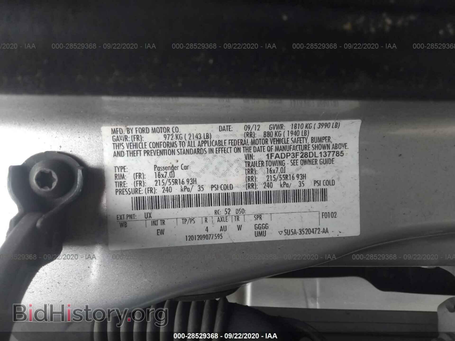 2013 FORD FOCUS - VIN: 1FADP3F28DL137785 - Photo 9