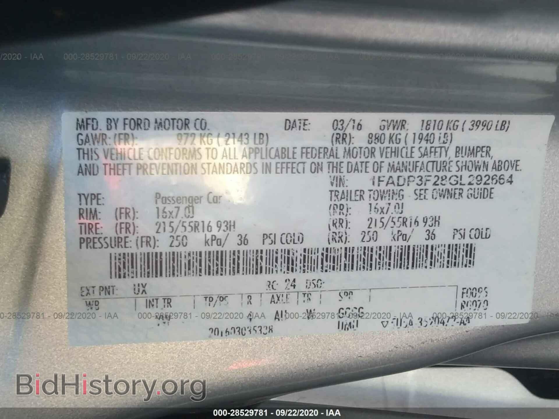 2016 FORD FOCUS - VIN: 1FADP3F28GL292664 - Photo 9