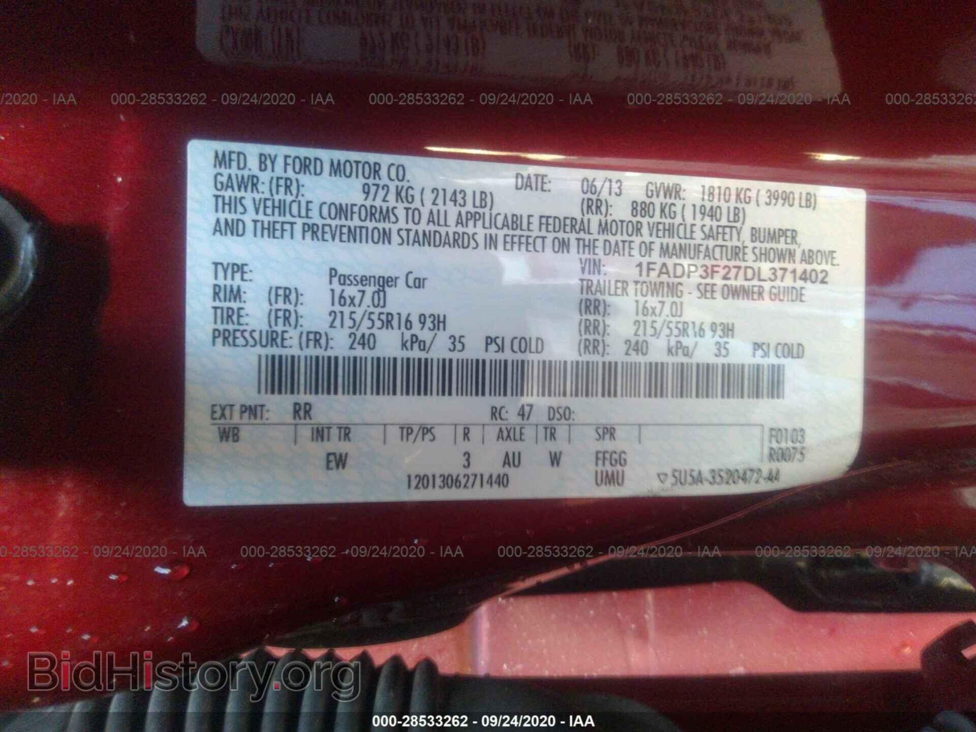 2013 FORD FOCUS - VIN: 1FADP3F27DL371402 - Photo 9