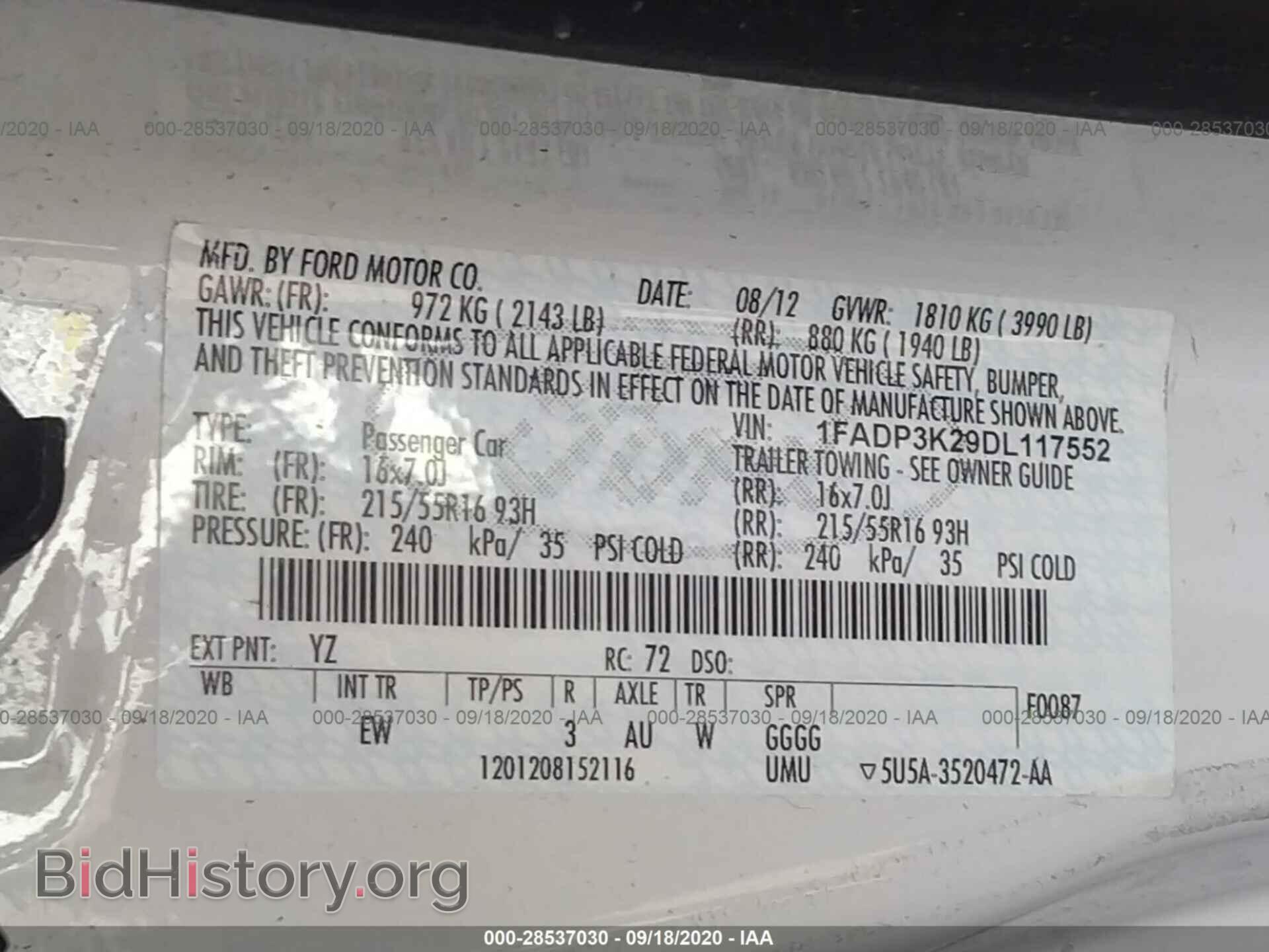 2013 FORD FOCUS - VIN: 1FADP3K29DL117552 - Photo 9