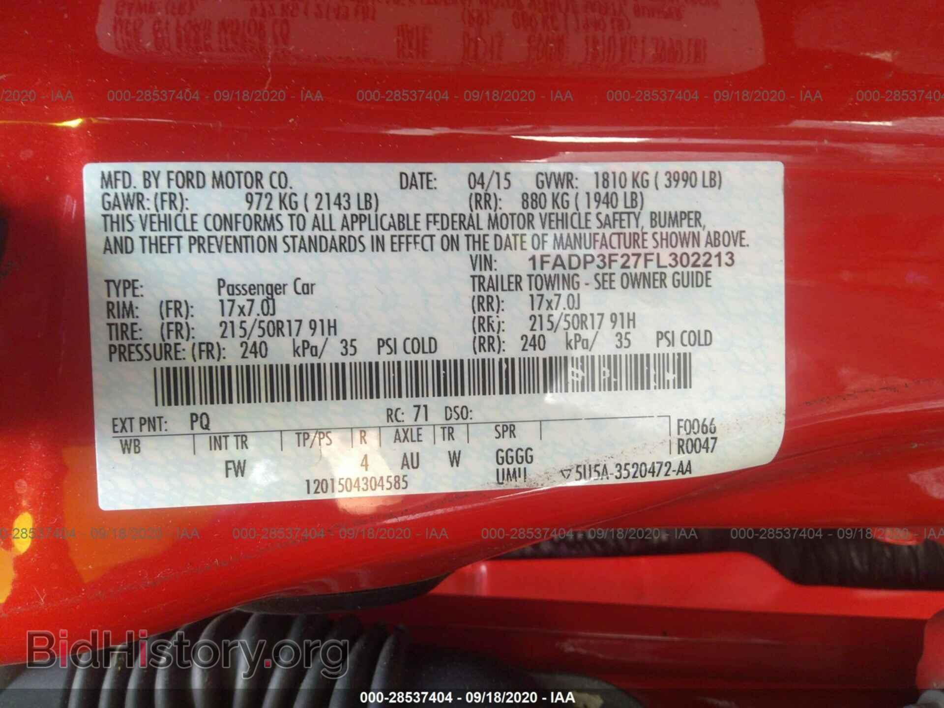 2015 FORD FOCUS - VIN: 1FADP3F27FL302213 - Photo 9