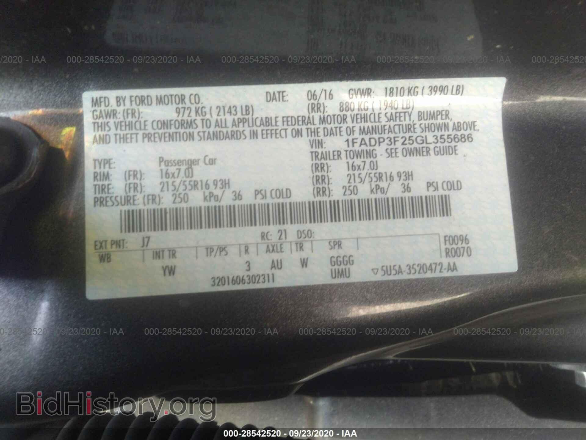 2016 FORD FOCUS - VIN: 1FADP3F25GL355686 - Photo 9