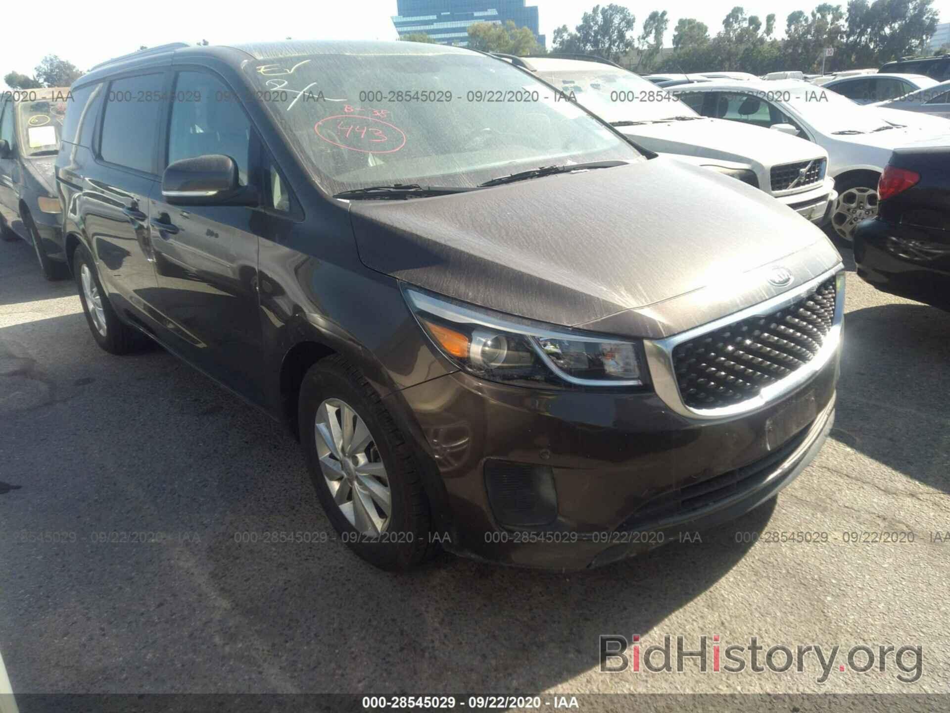 Фотография KNDMB5C12H6337937 - KIA SEDONA 2017