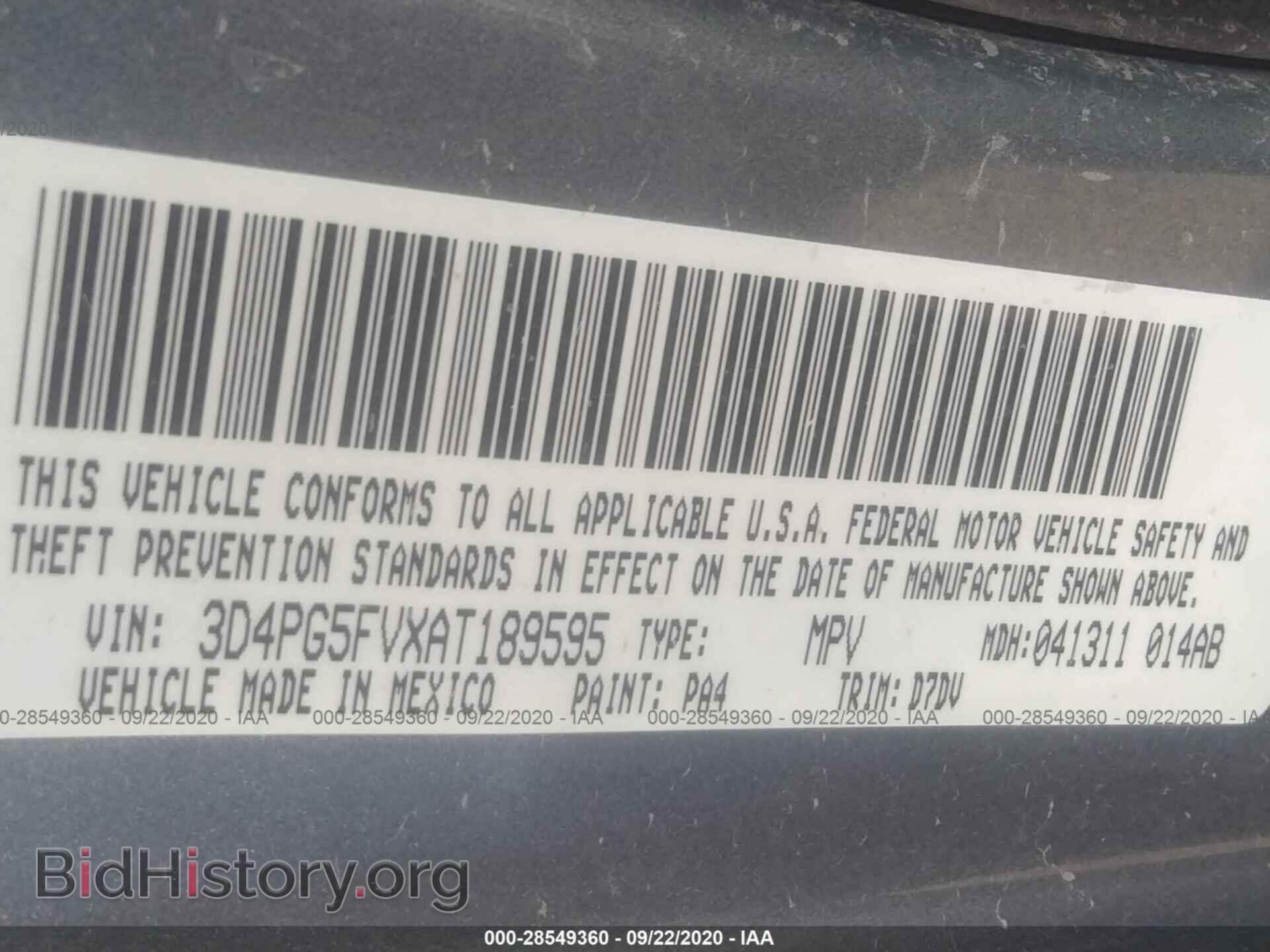 2010 DODGE JOURNEY - VIN: 3D4PG5FVXAT189595 - Фото 9