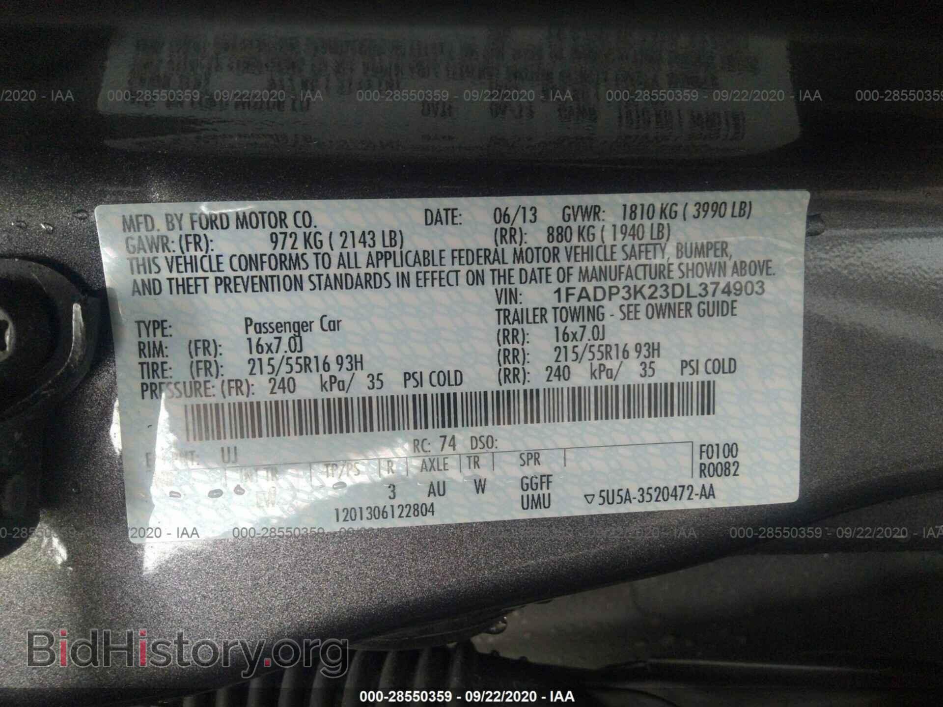 2013 FORD FOCUS - VIN: 1FADP3K23DL374903 - Photo 9
