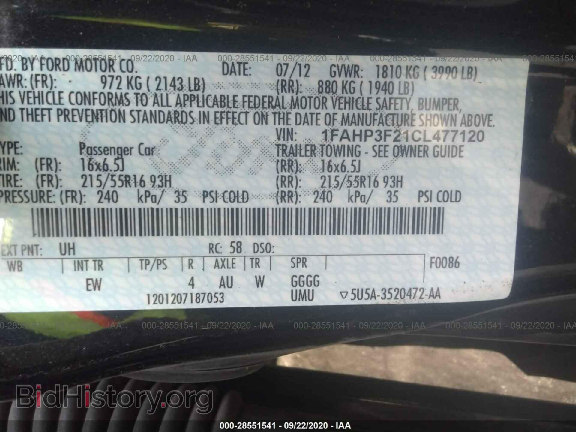 2012 FORD FOCUS - VIN: 1FAHP3F21CL477120 - Photo 9