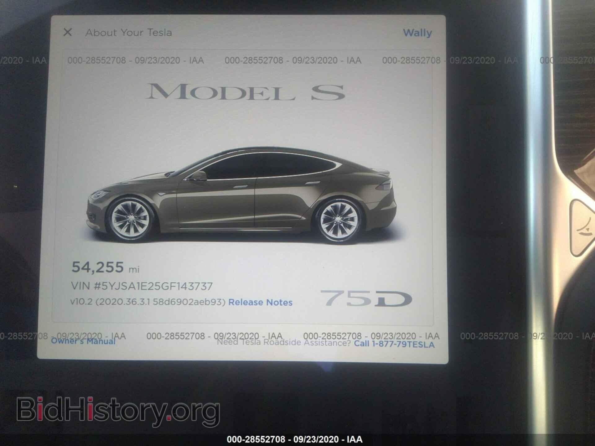 2016 TESLA MODEL S - VIN: 5YJSA1E25GF143737 - Фото 7