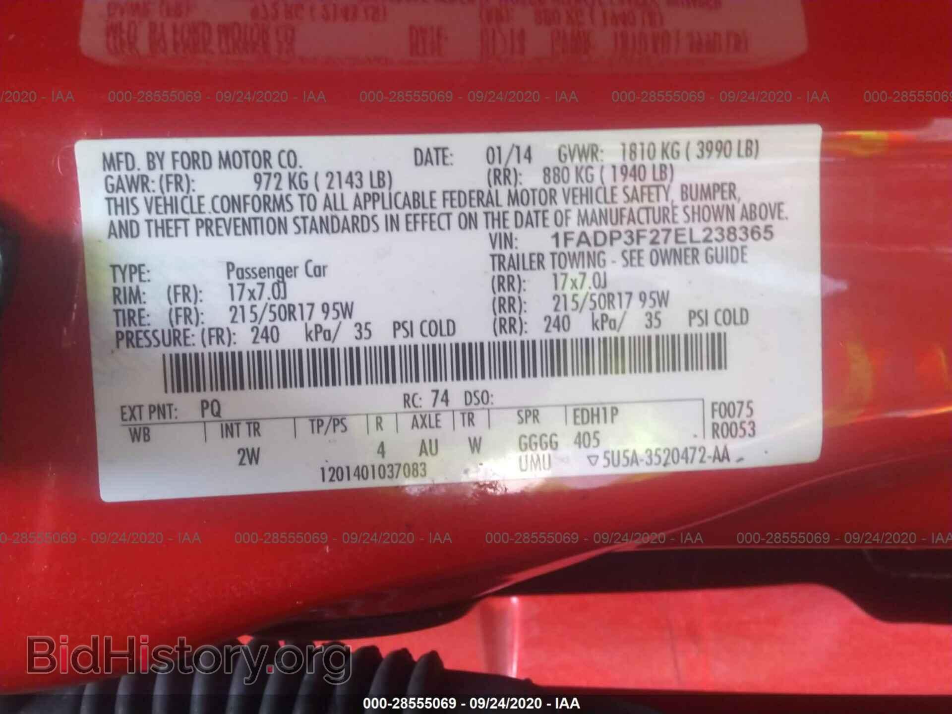 2014 FORD FOCUS - VIN: 1FADP3F27EL238365 - Photo 9