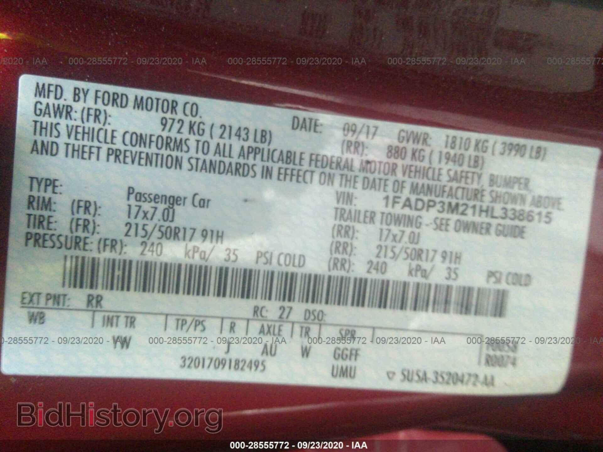 2017 FORD FOCUS - VIN: 1FADP3M21HL338615 - Photo 9