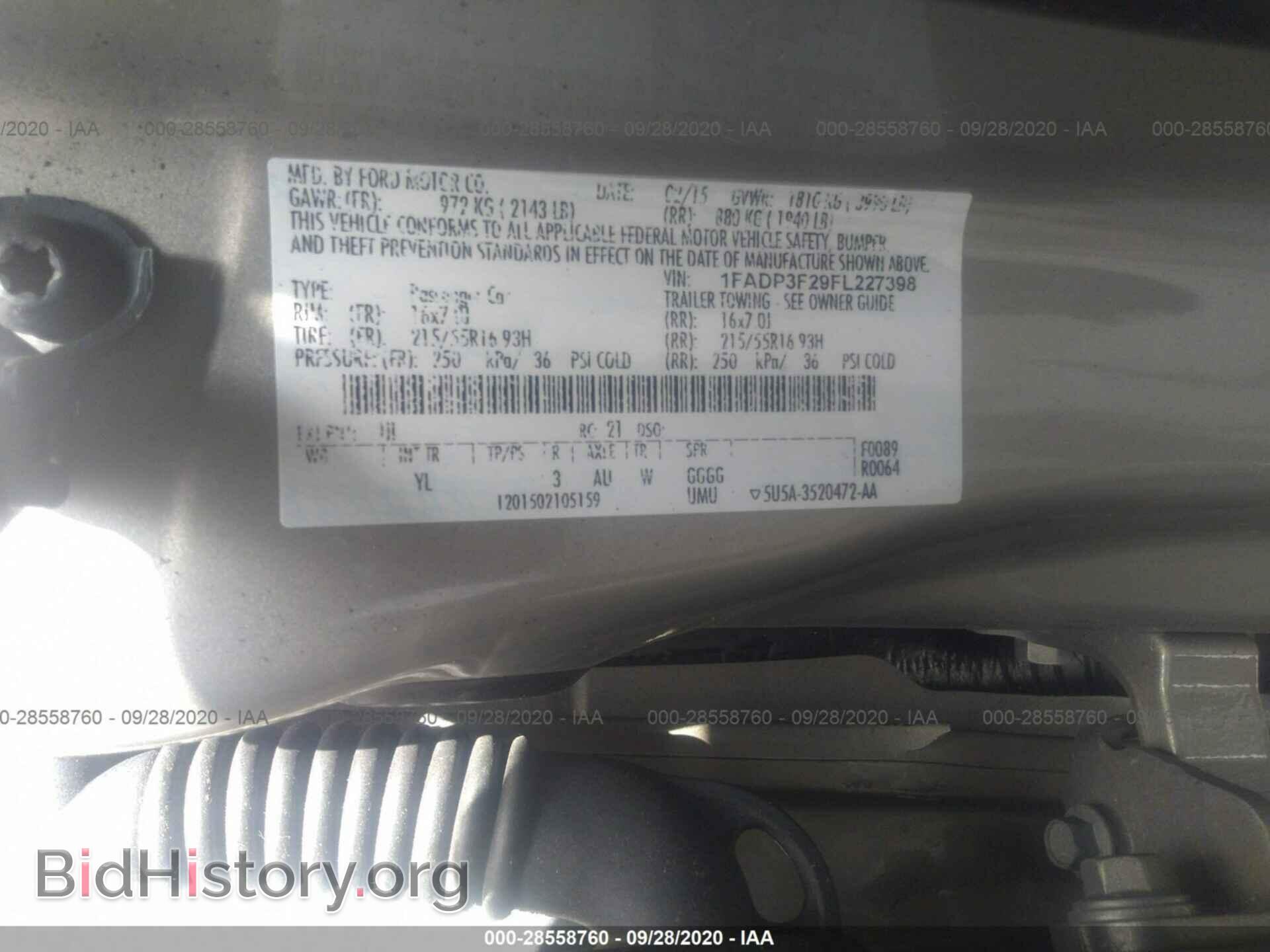 2015 FORD FOCUS - VIN: 1FADP3F29FL227398 - Фото 9