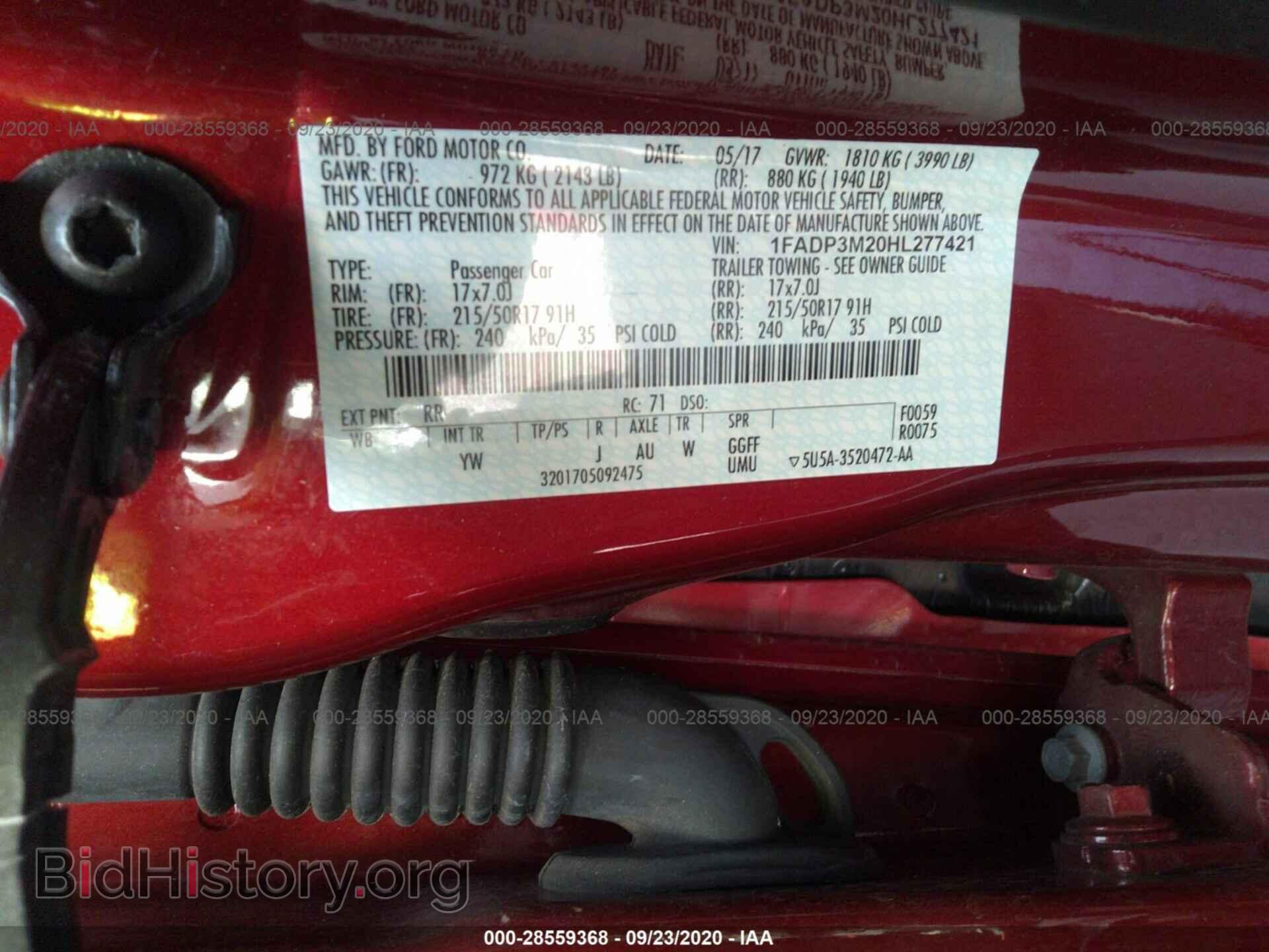 2017 FORD FOCUS - VIN: 1FADP3M20HL277421 - Photo 9