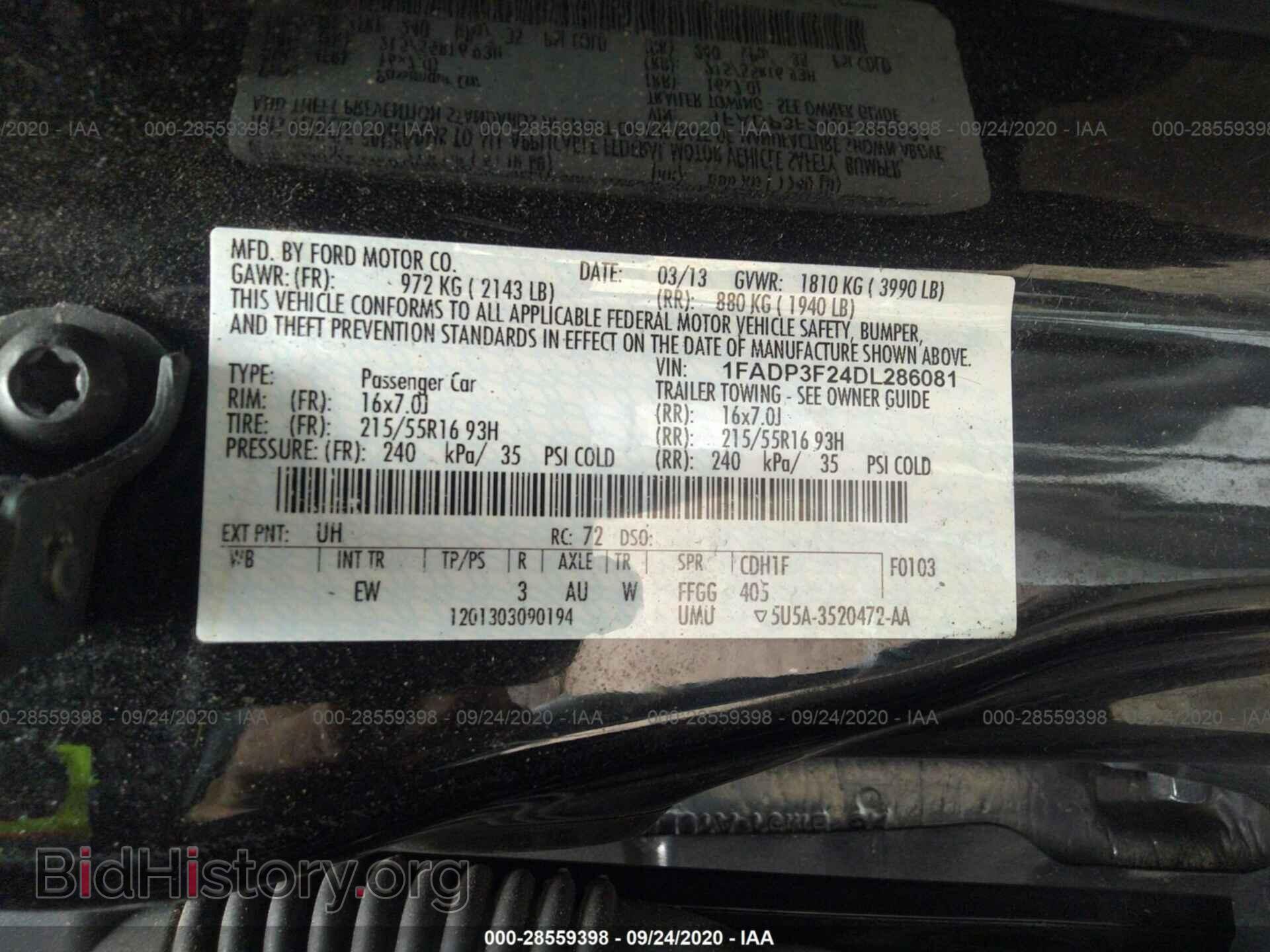 2013 FORD FOCUS - VIN: 1FADP3F24DL286081 - Photo 9