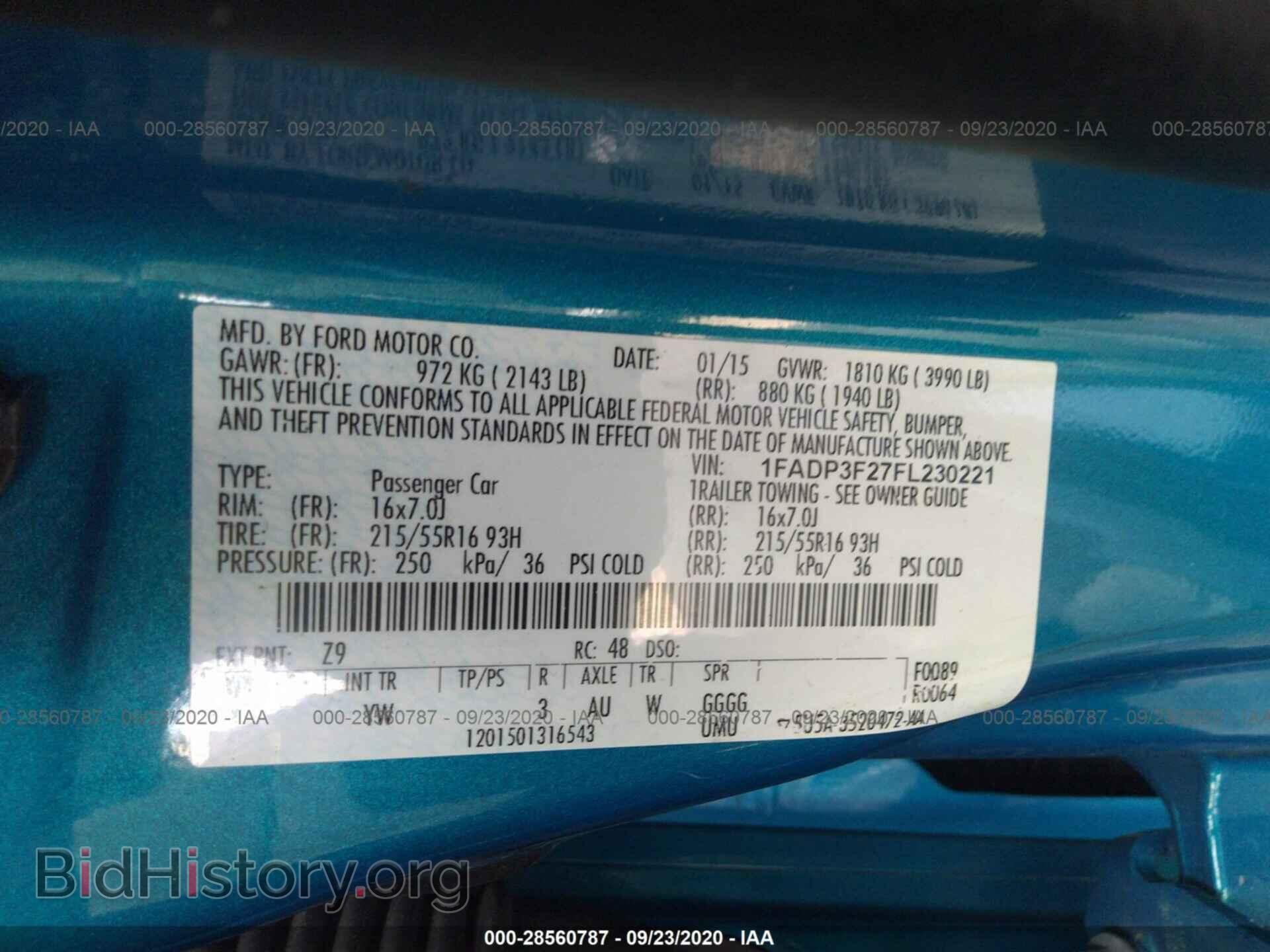 2015 FORD FOCUS - VIN: 1FADP3F27FL230221 - Photo 9