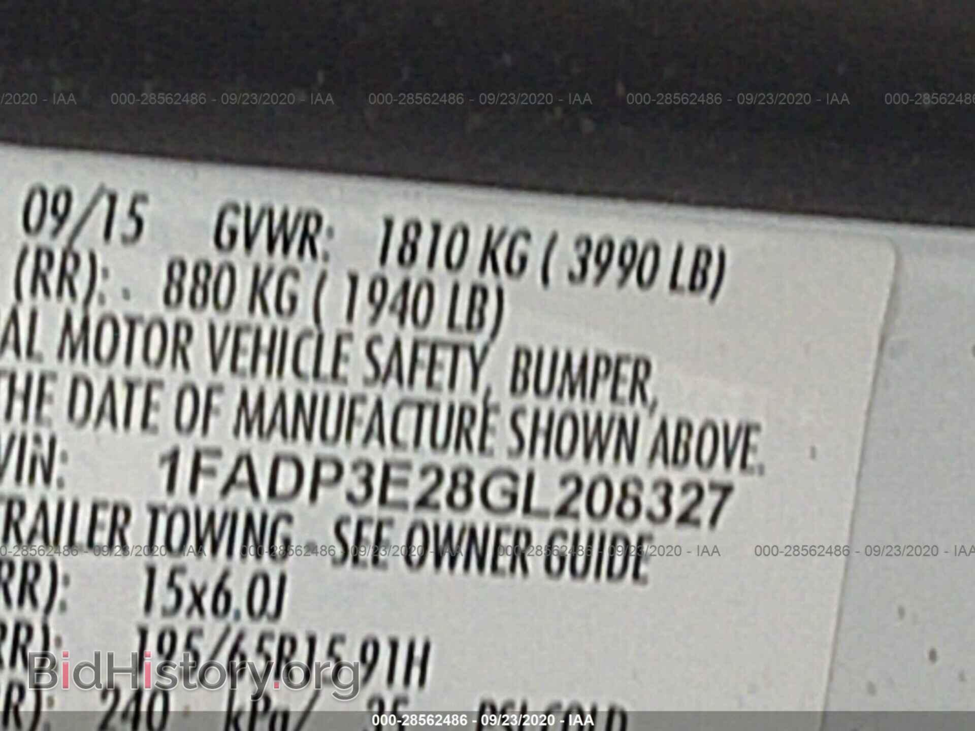 2016 FORD FOCUS - VIN: 1FADP3E28GL208327 - Photo 9