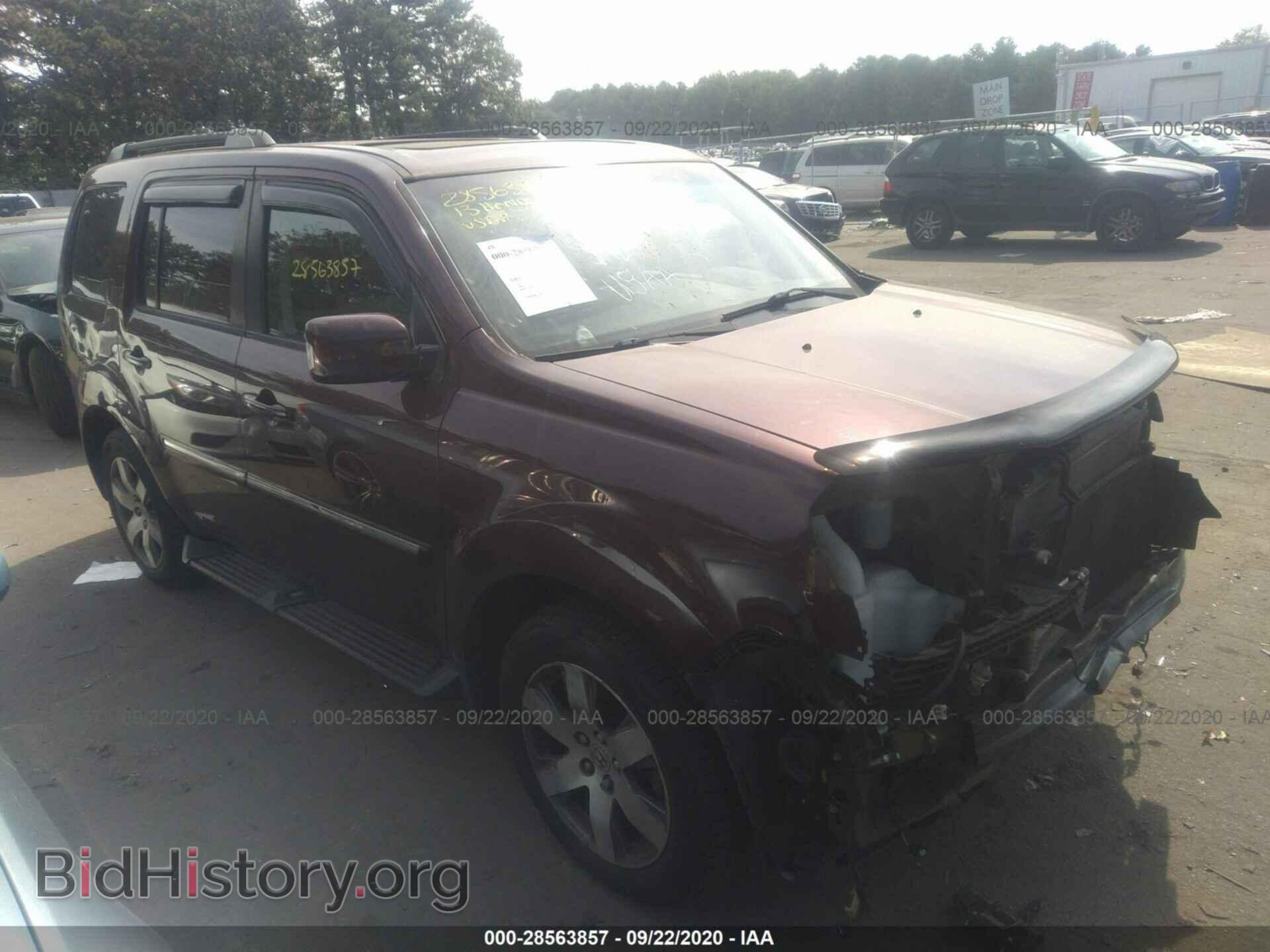 Photo 5FNYF4H92DB031186 - HONDA PILOT 2013