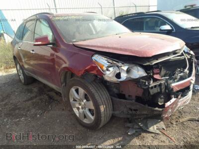 2011 Chevrolet TRAVERSE LT W/1LT, бордовый — VIN 1GNKRGED4BJ243186, IAAI