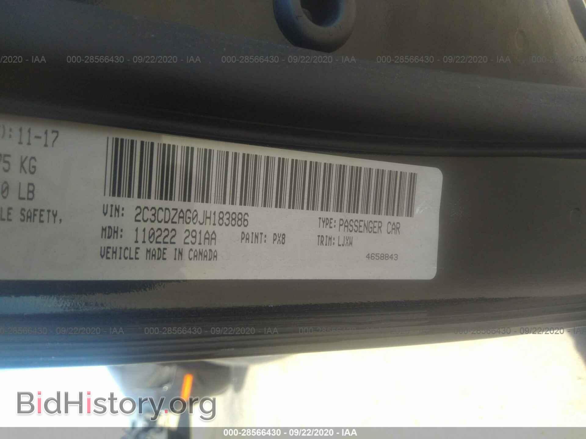 2018 DODGE CHALLENGER - VIN: 2C3CDZAG0JH183886 - Фото 9