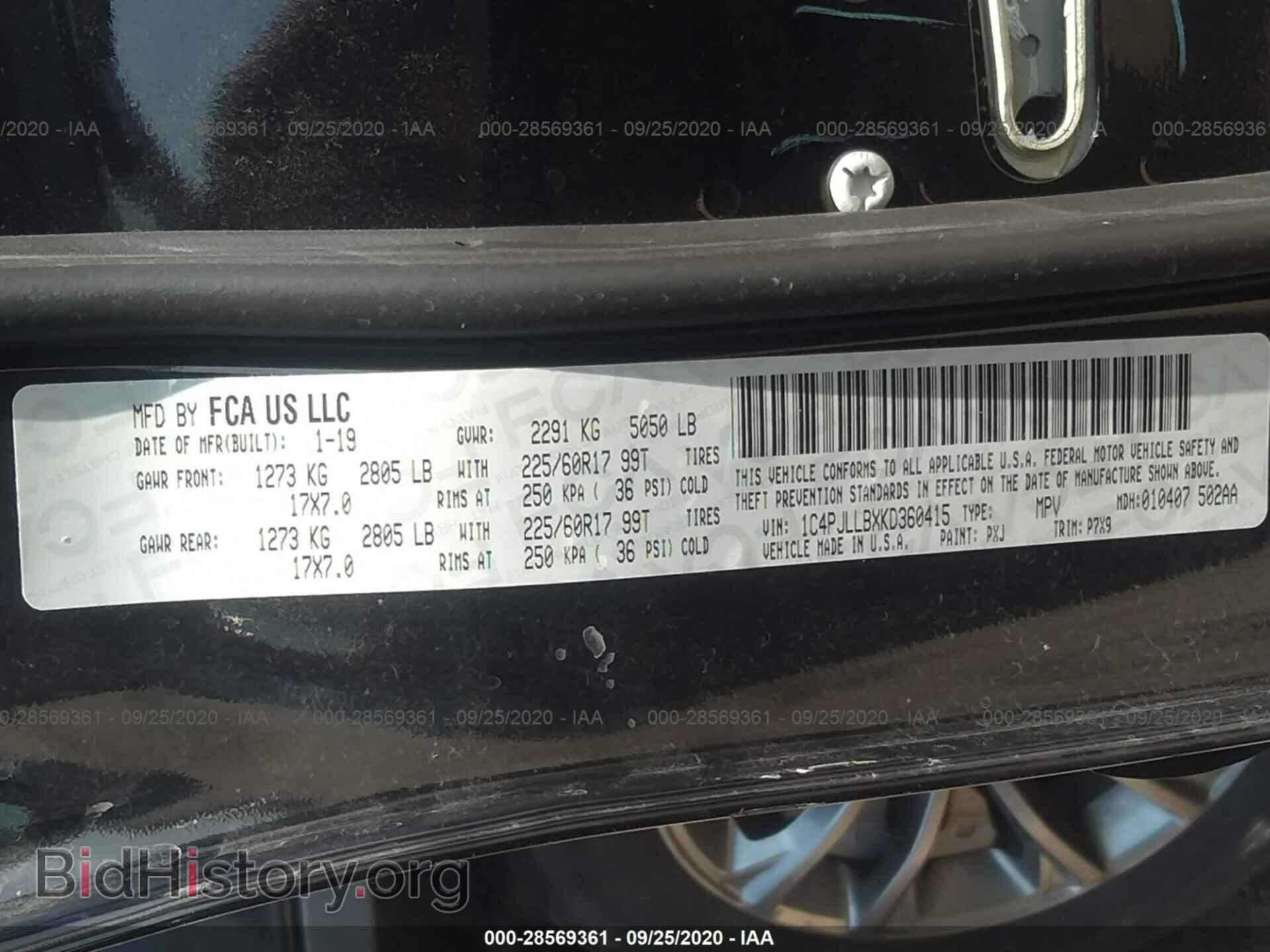 2019 JEEP CHEROKEE - VIN: 1C4PJLLBXKD360415 - Photo 9
