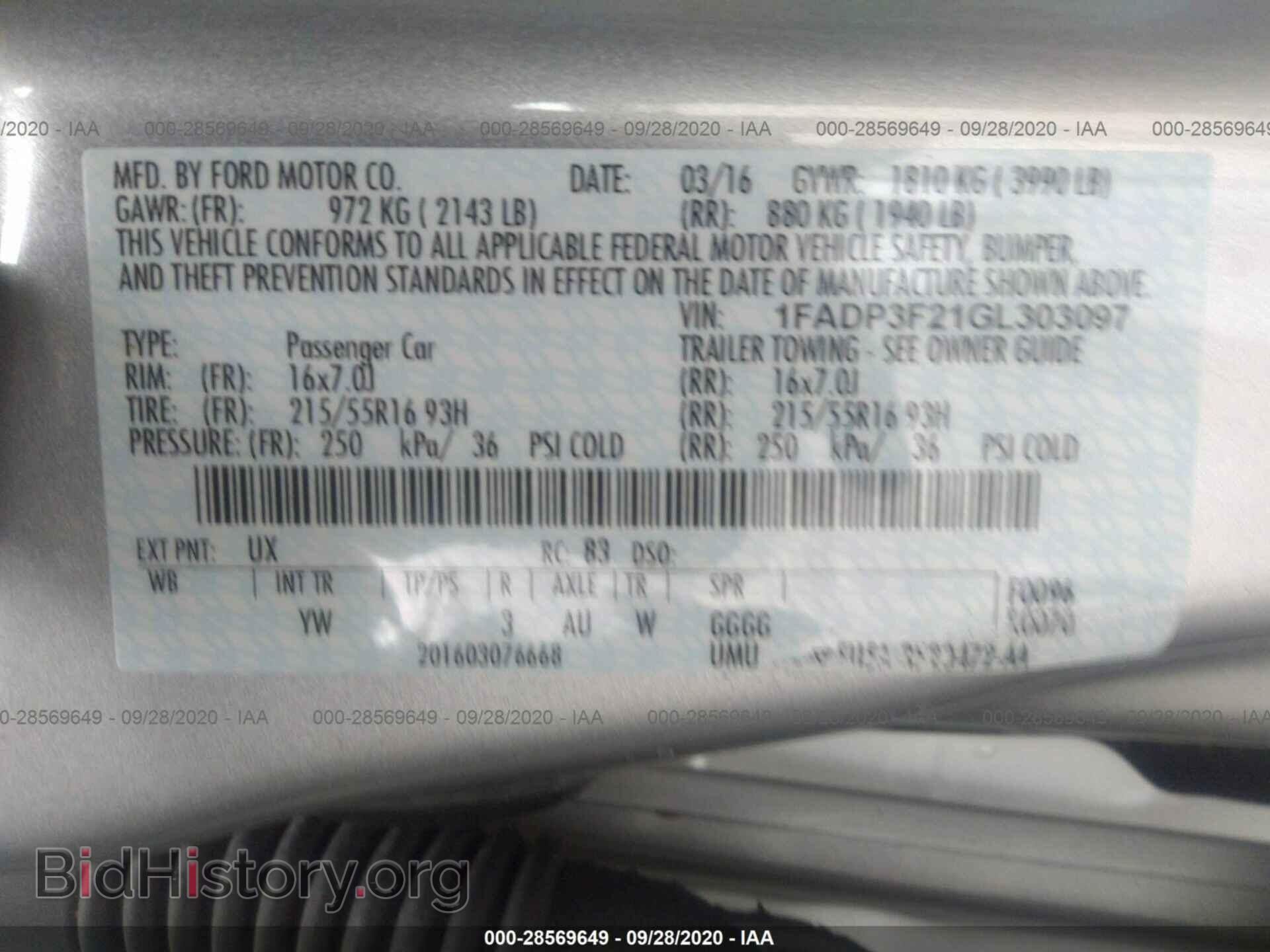 2016 FORD FOCUS - VIN: 1FADP3F21GL303097 - Photo 9