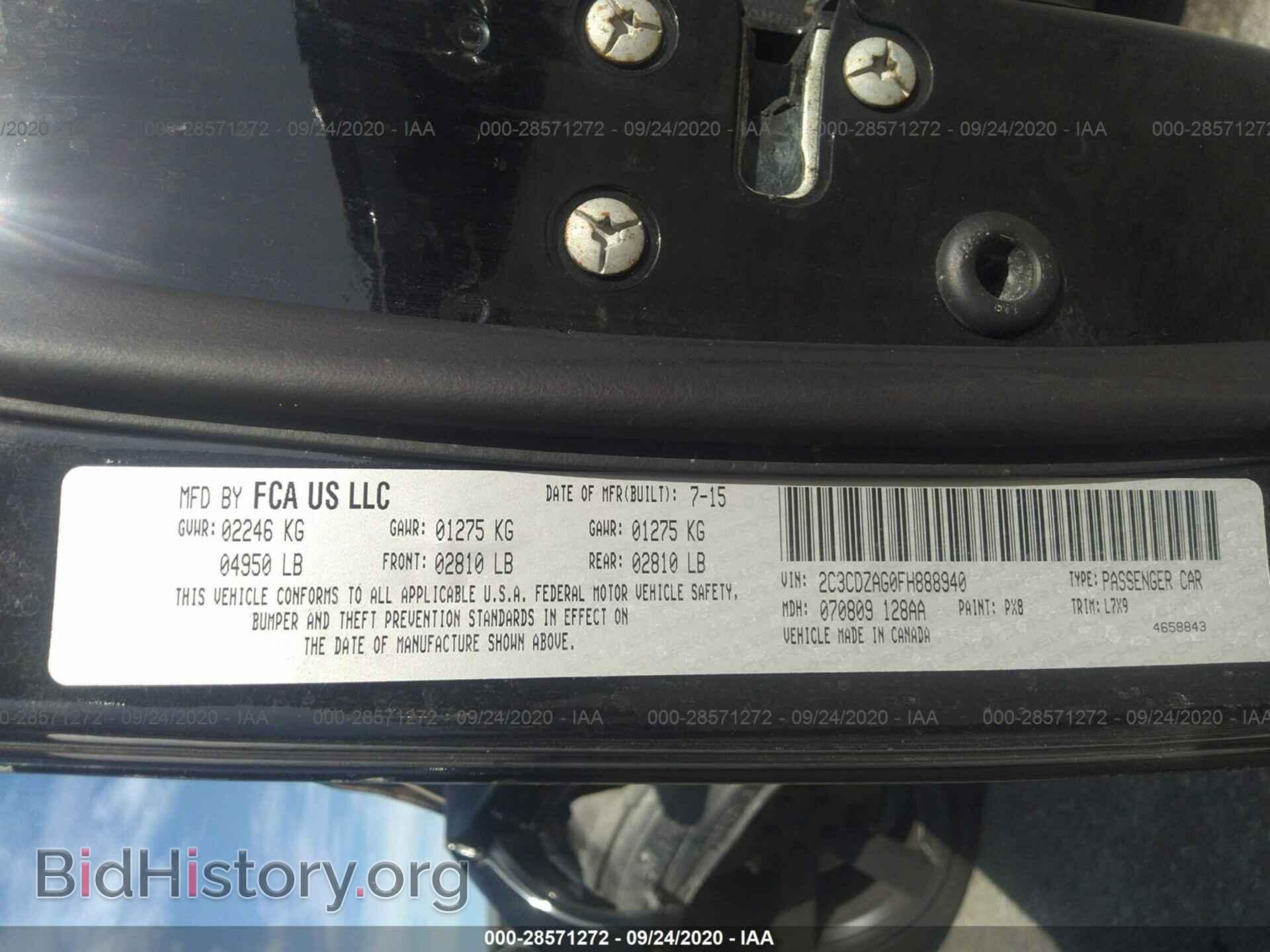 2015 DODGE CHALLENGER - VIN: 2C3CDZAG0FH888940 - Photo 9