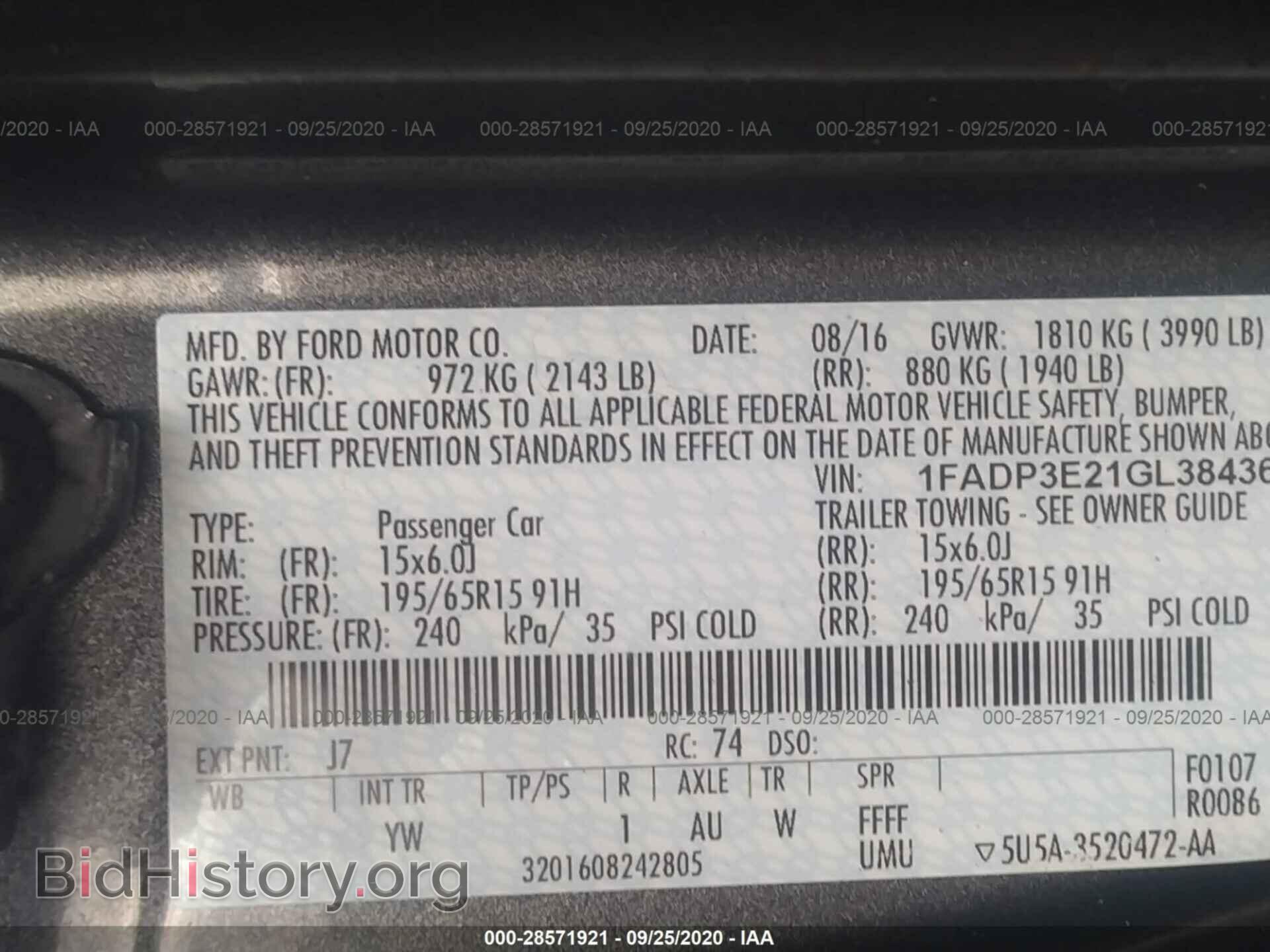 2016 FORD FOCUS - VIN: 1FADP3E21GL384362 - Photo 9