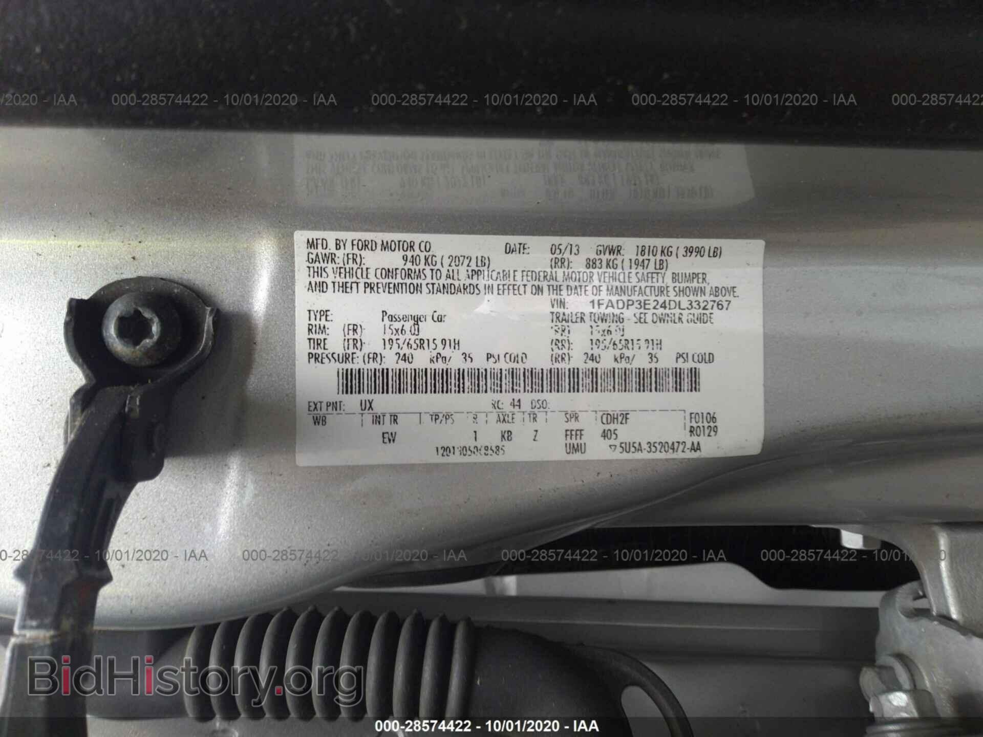 2013 FORD FOCUS - VIN: 1FADP3E24DL332767 - Фото 9