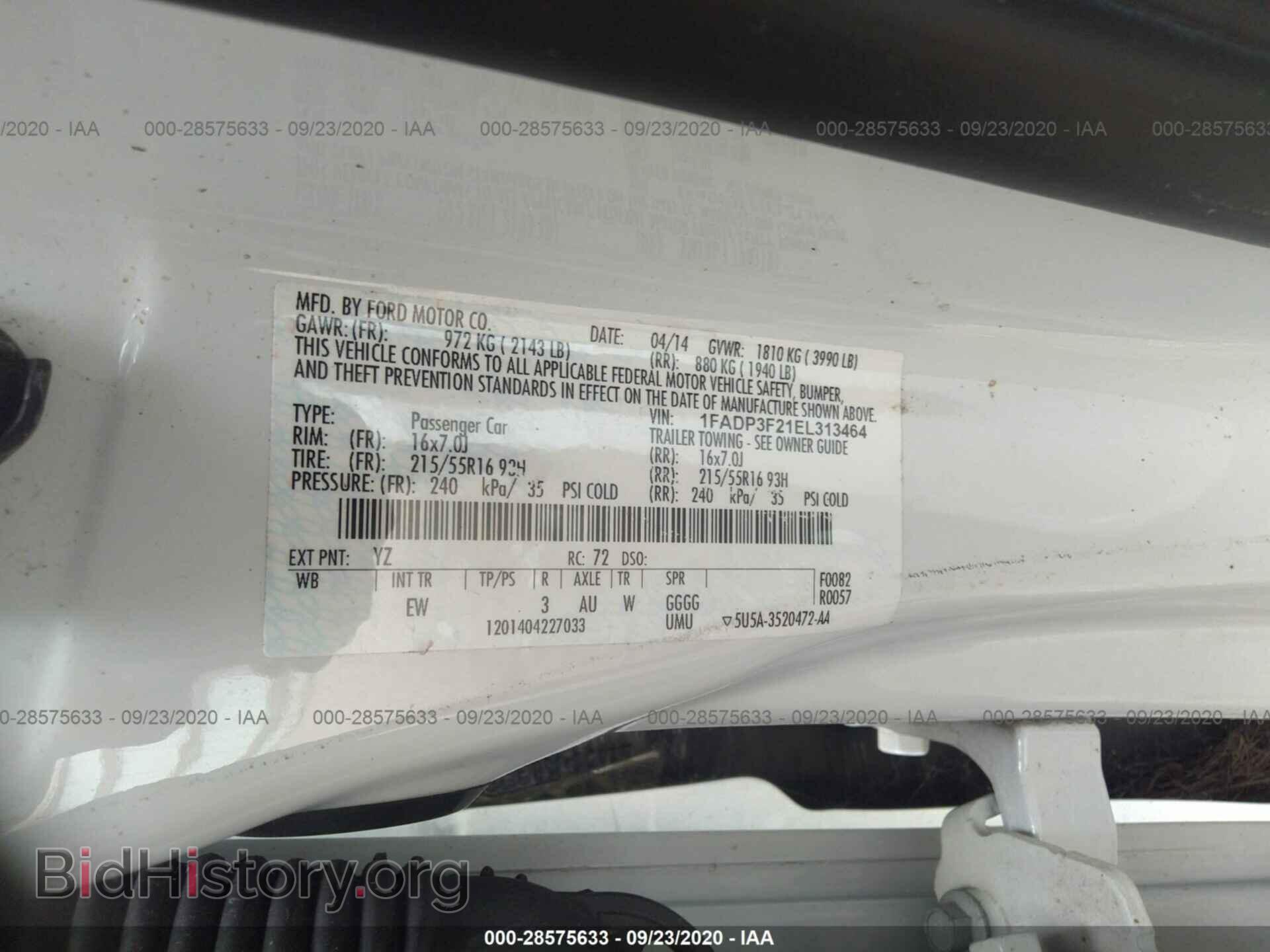 2014 FORD FOCUS - VIN: 1FADP3F21EL313464 - Photo 9