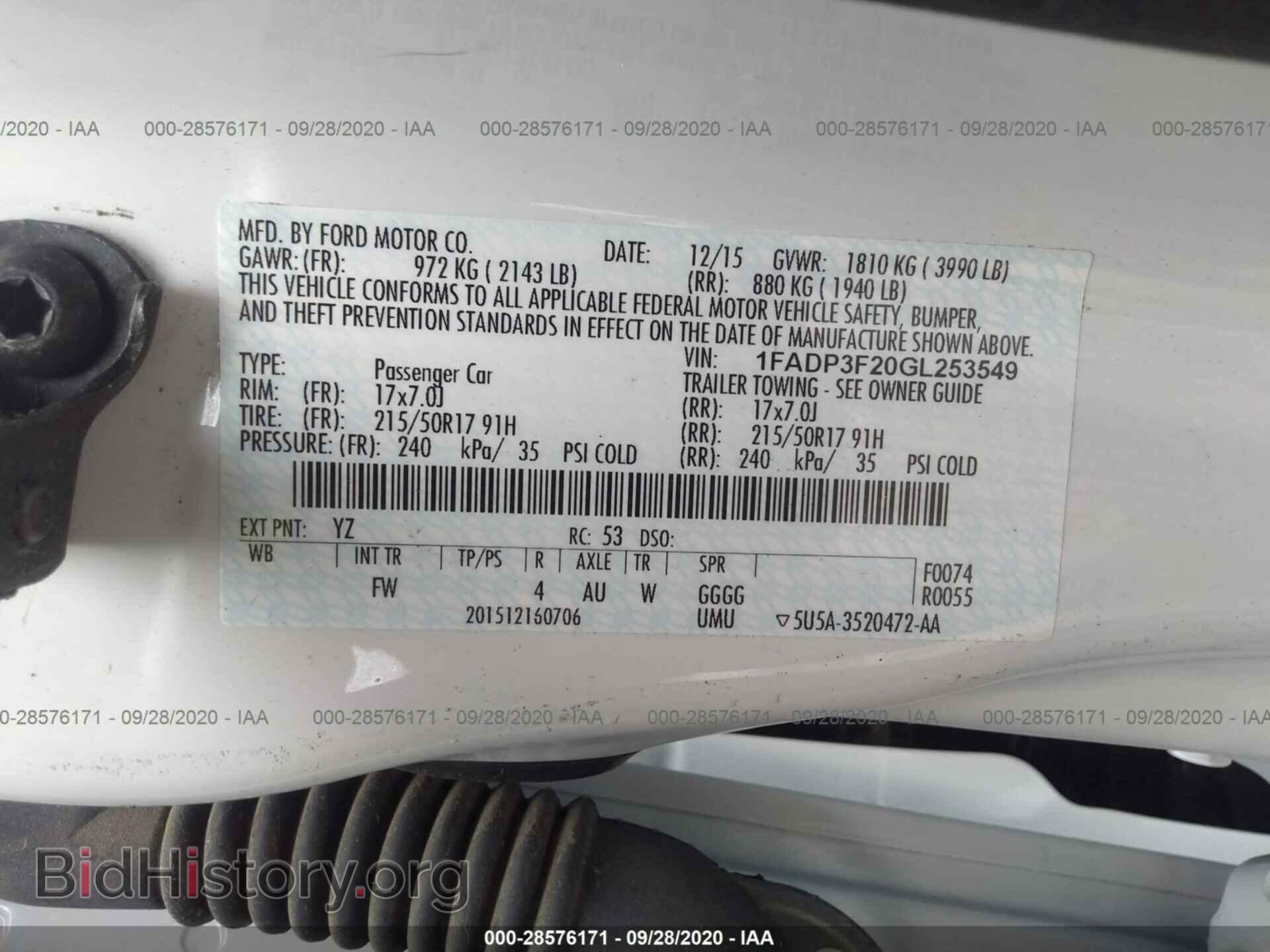 2016 FORD FOCUS - VIN: 1FADP3F20GL253549 - Photo 9
