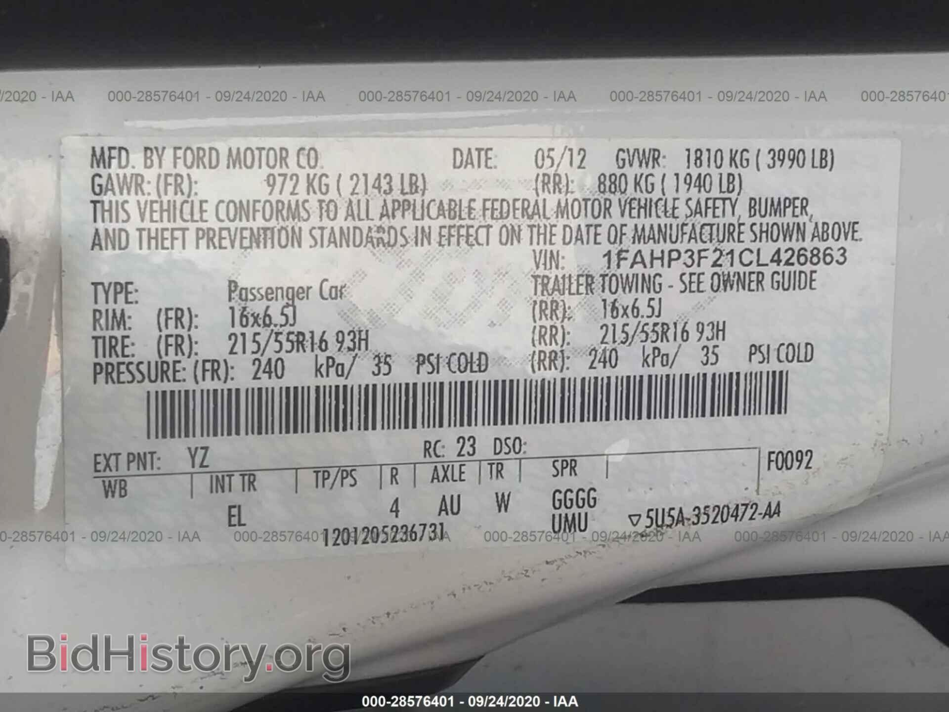 2012 FORD FOCUS - VIN: 1FAHP3F21CL426863 - Photo 9