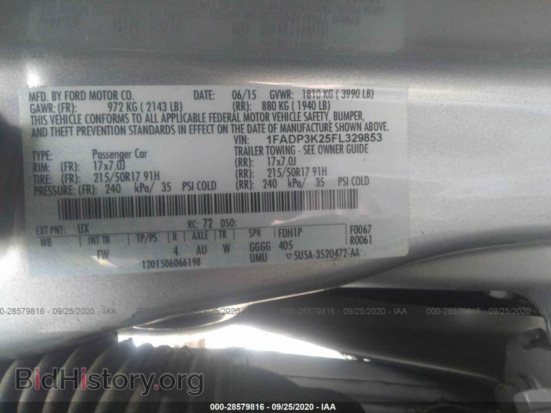 2015 FORD FOCUS - VIN: 1FADP3K25FL329853 - Фото 9