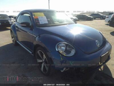 2012 Volkswagen BEETLE 2.0T TURBO W/SUN, blue — VIN 3VWVA7AT5CM666399, IAAI