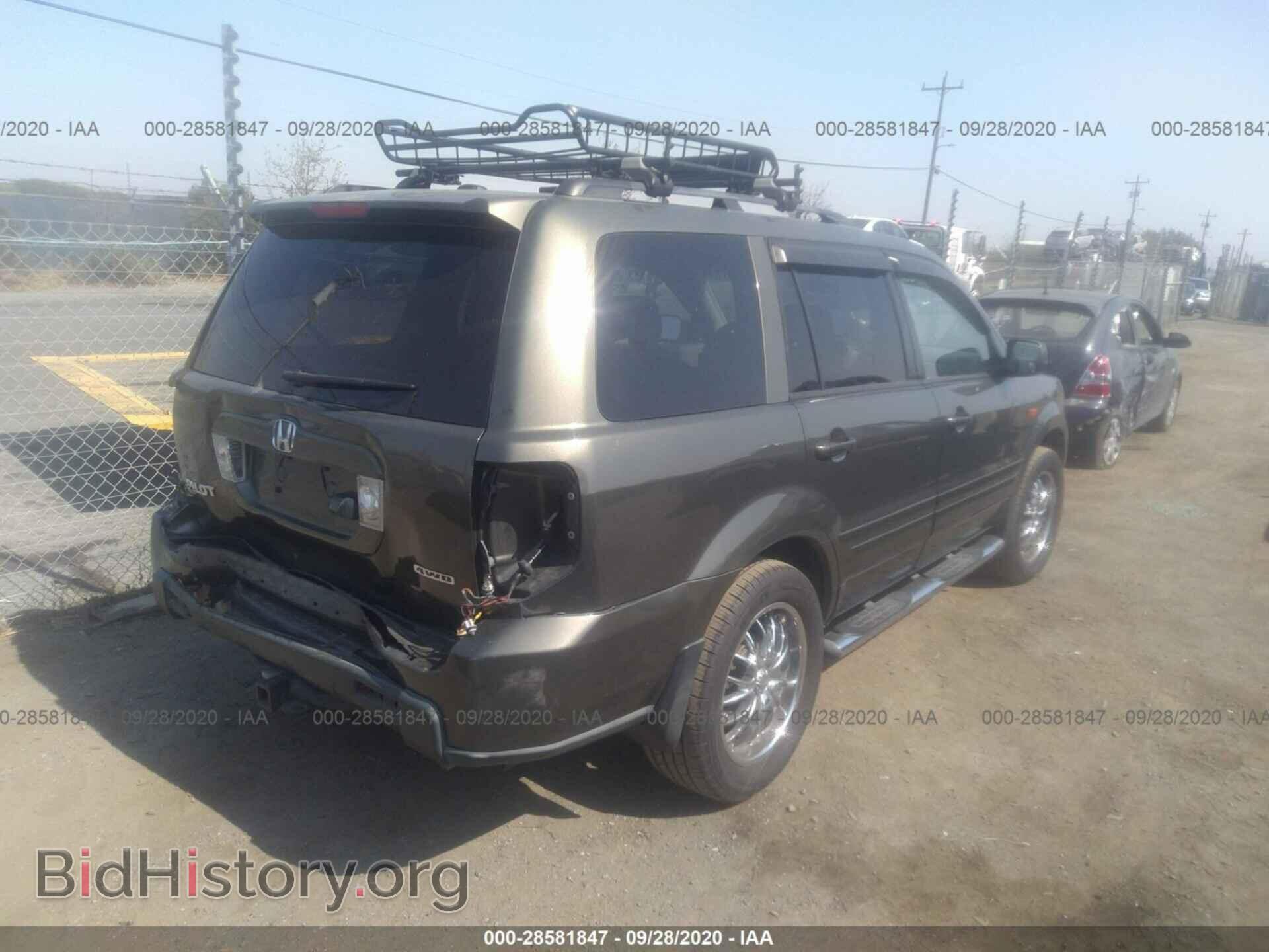2006 HONDA PILOT - VIN: 2HKYF18716H518803 - Фото 4