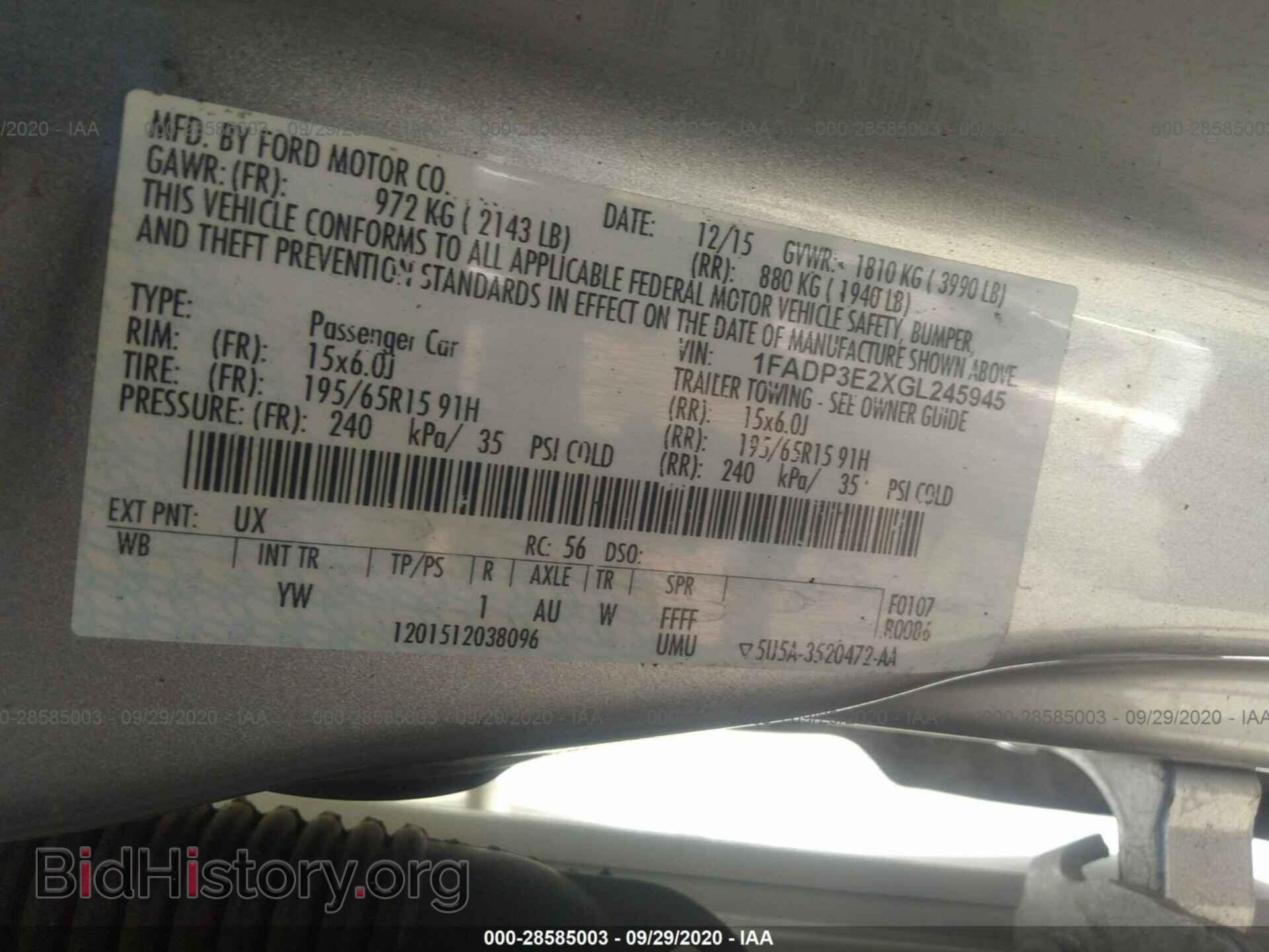 2016 FORD FOCUS - VIN: 1FADP3E2XGL245945 - Photo 9