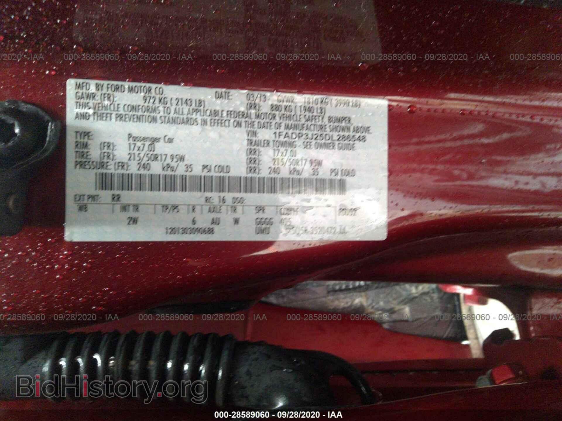 2013 FORD FOCUS - VIN: 1FADP3J25DL286548 - Photo 9