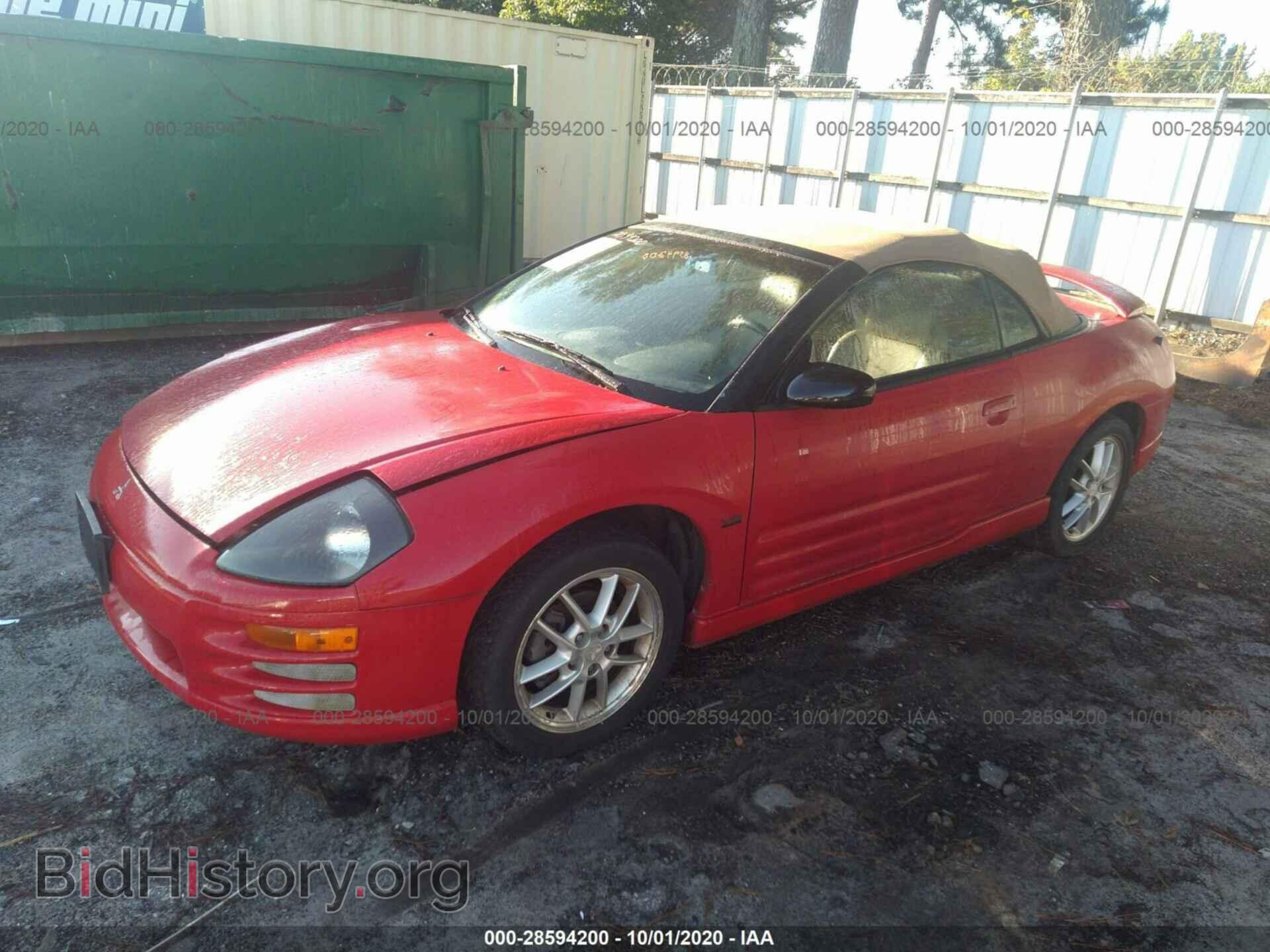 2001 MITSUBISHI ECLIPSE - VIN: 4A3AE55H21E007129 - Фото 2